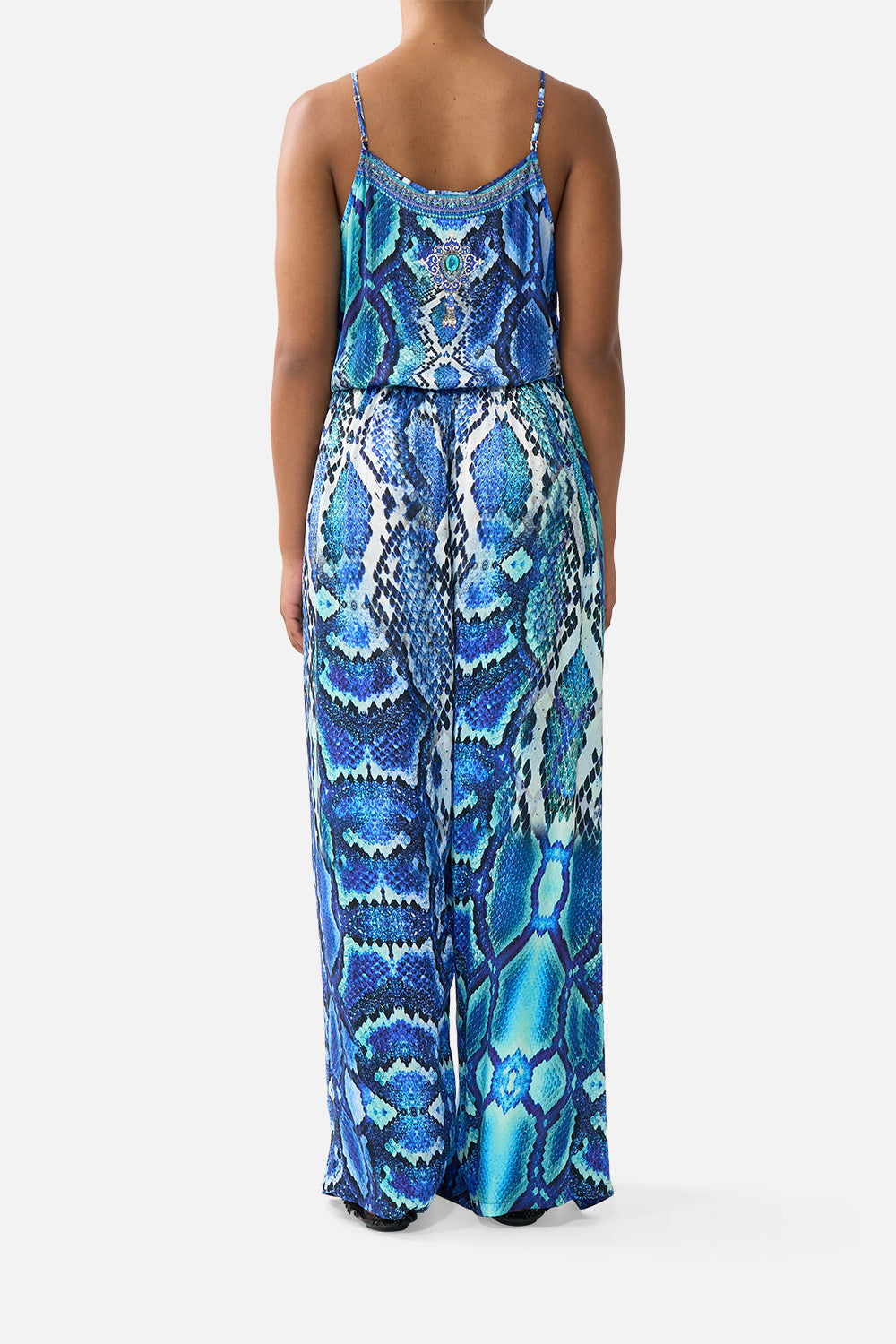 SHOESTRING STRAP JUMPSUIT THE SAPPHIRE SERPENT