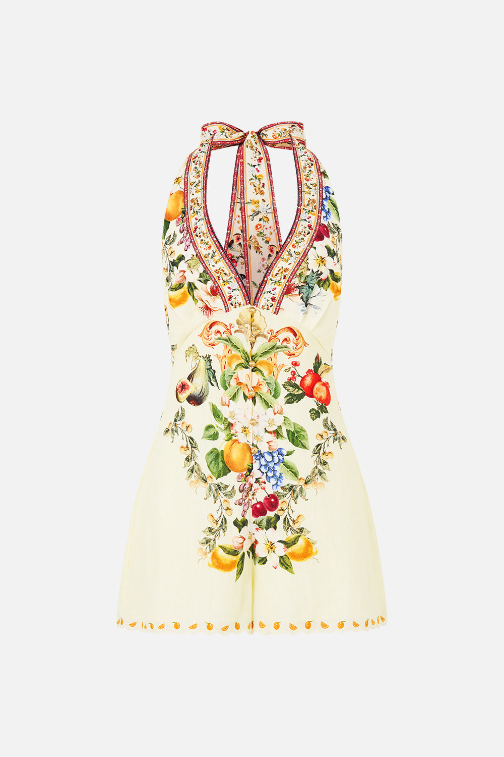 BUTTON FRONT HALTER PLAYSUIT VA VA VINTAGE