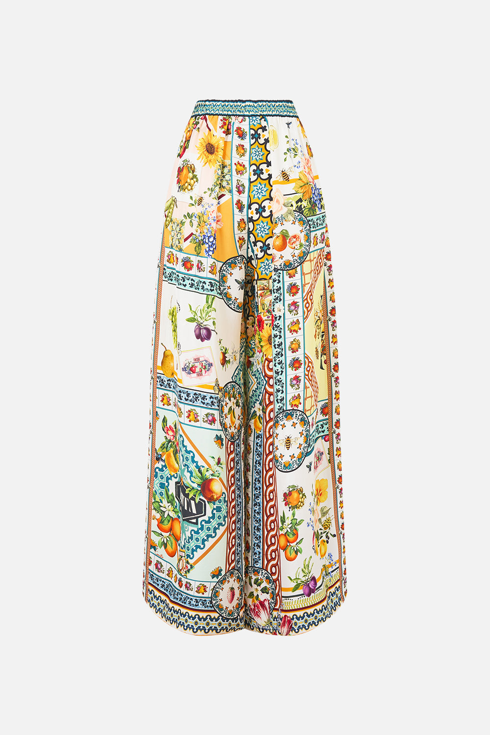 The CAMILLA FAUX FUR BOMBER WITH POCKET DETAILS FIESTA, SIESTA, REPEAT in our  print.