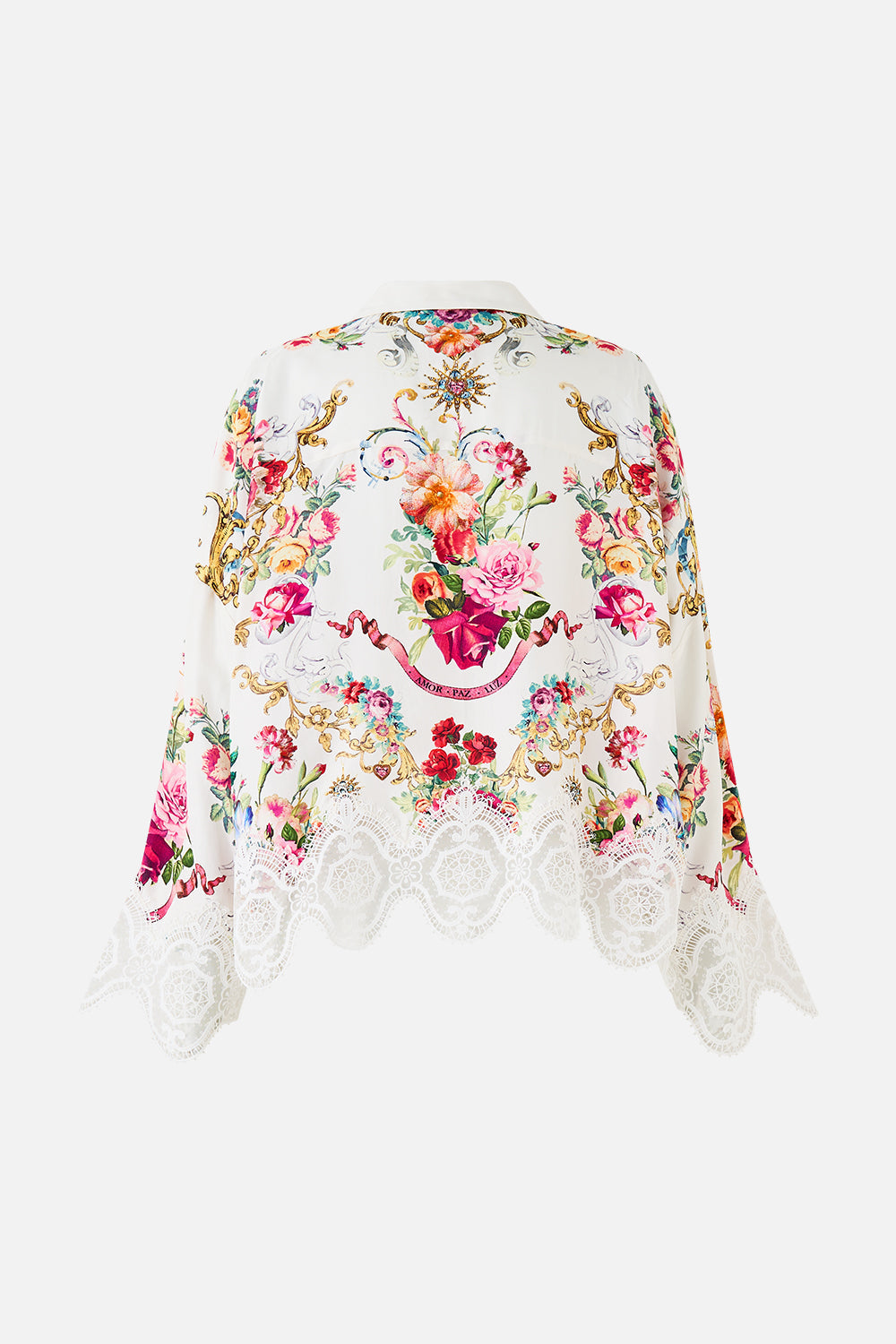 The CAMILLA RELAXED BLOUSE WITH FRILL SLEEVE DETAIL ART FOR THE ARTISANS in our  print.