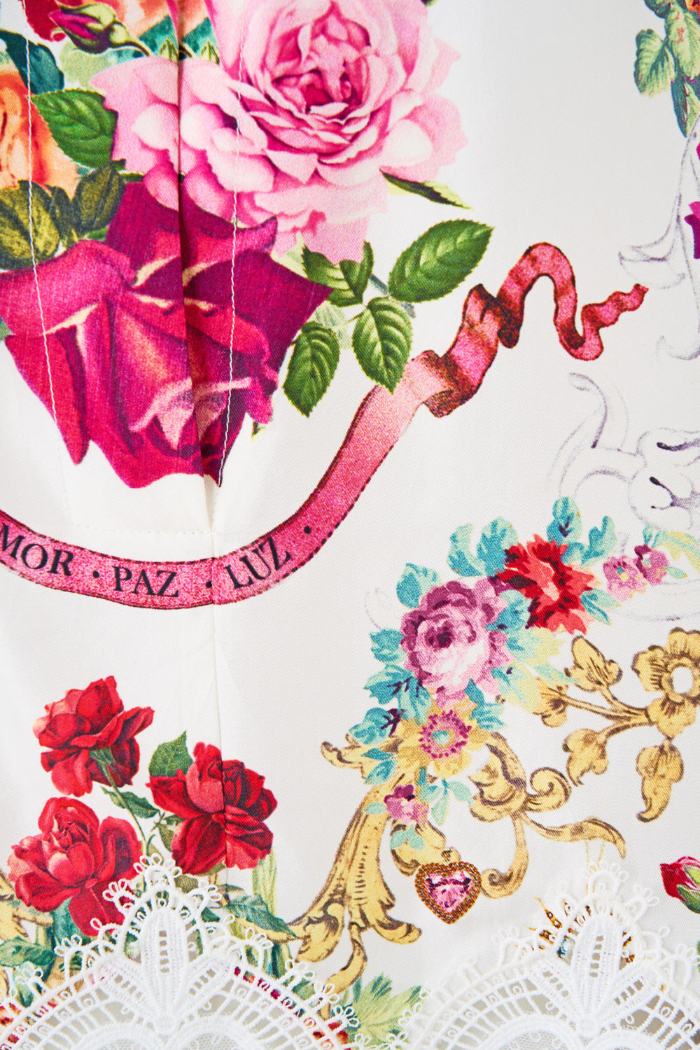 The CAMILLA RELAXED BLOUSE WITH FRILL SLEEVE DETAIL ART FOR THE ARTISANS in our  print.