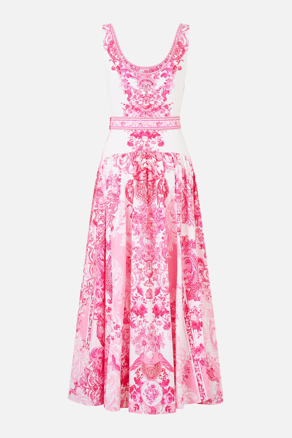 The CAMILLA SILK CHIFFON SHRUG CERAMIC PANORAMIC in our  print.