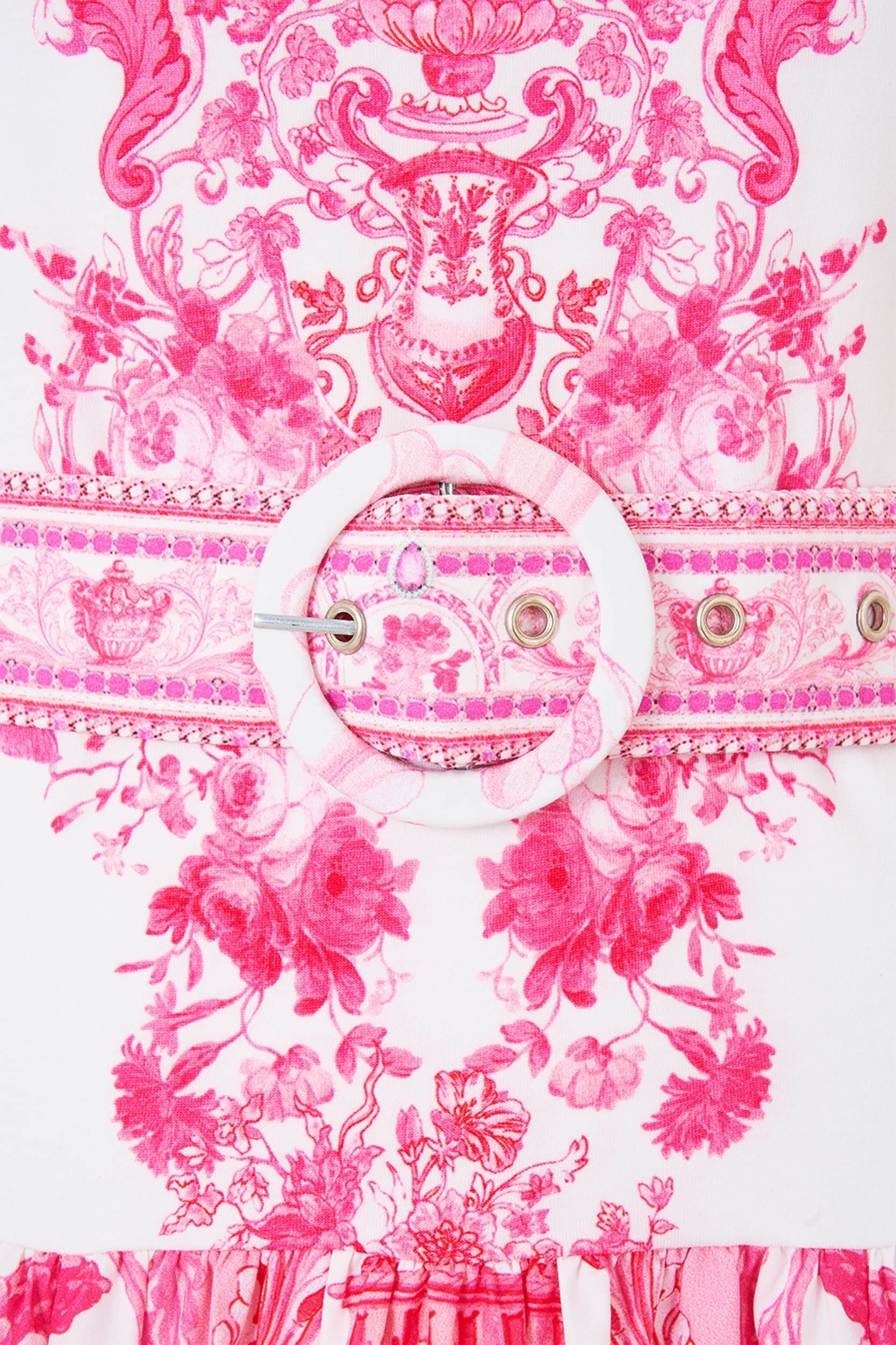 The CAMILLA SILK CHIFFON SHRUG CERAMIC PANORAMIC in our  print.
