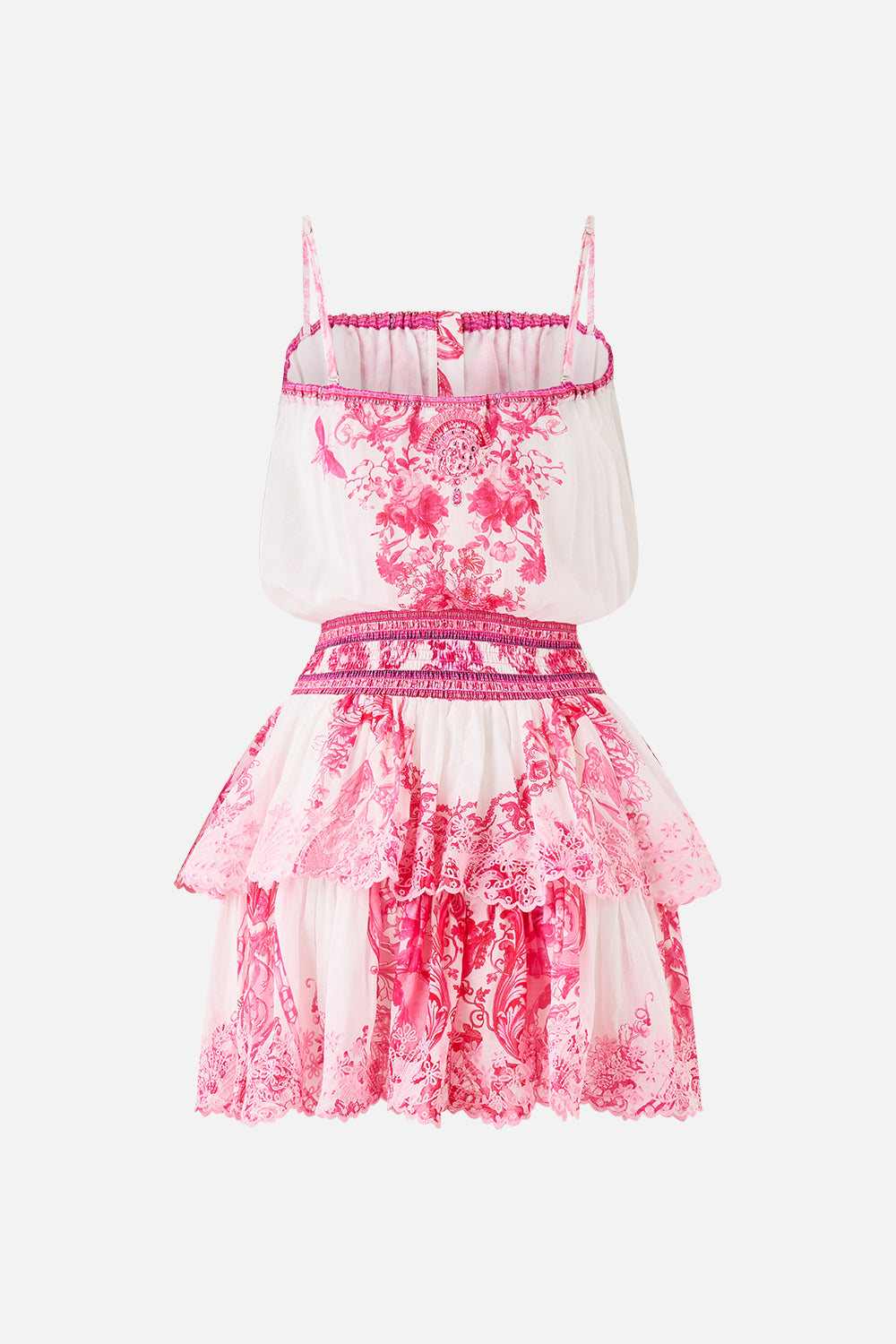 SHIRRED WAIST MINI DRESS LIVIN LA VIDA ROSA