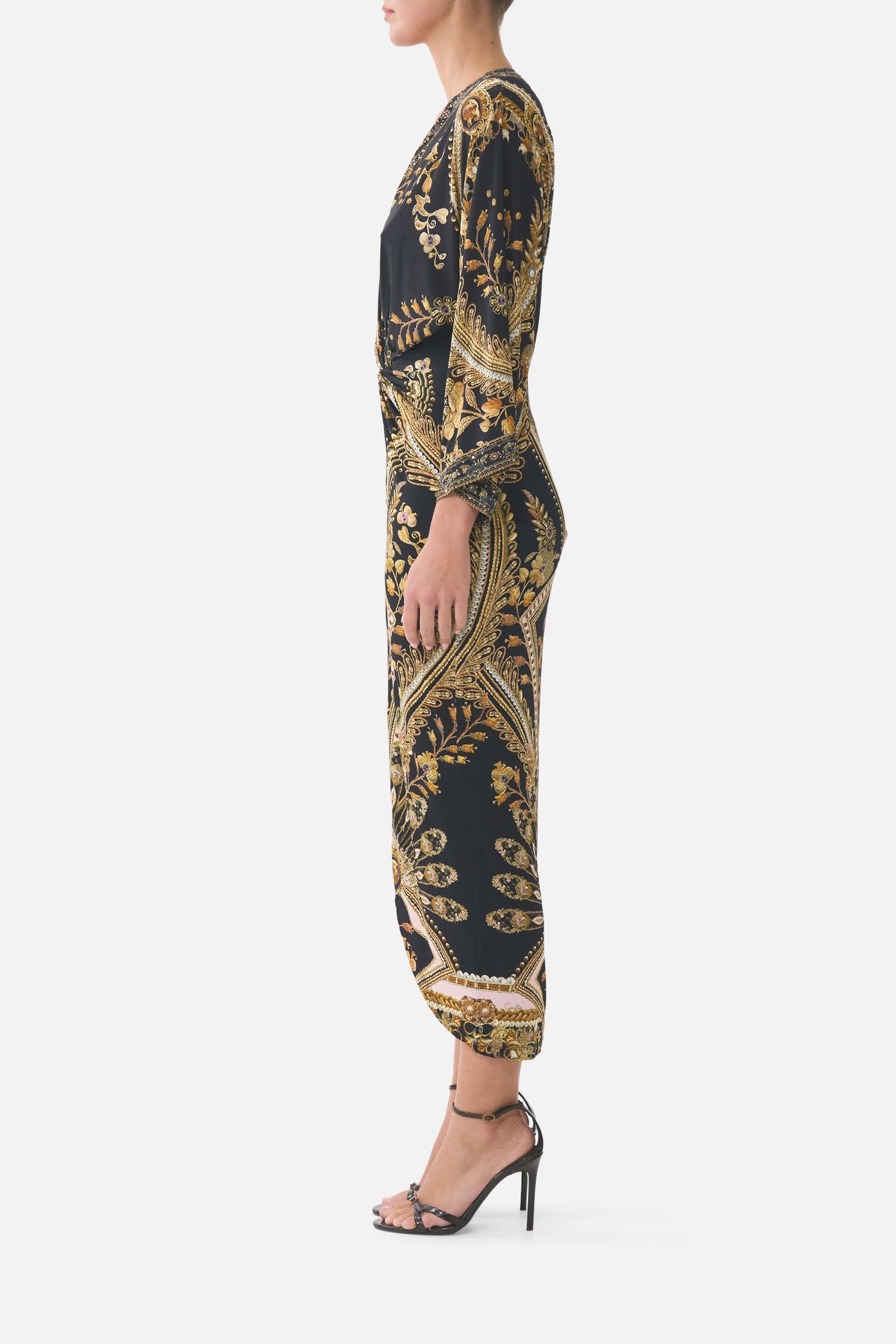 LONG SPLIT FRONT TWIST DRESS TAURUS RISING
