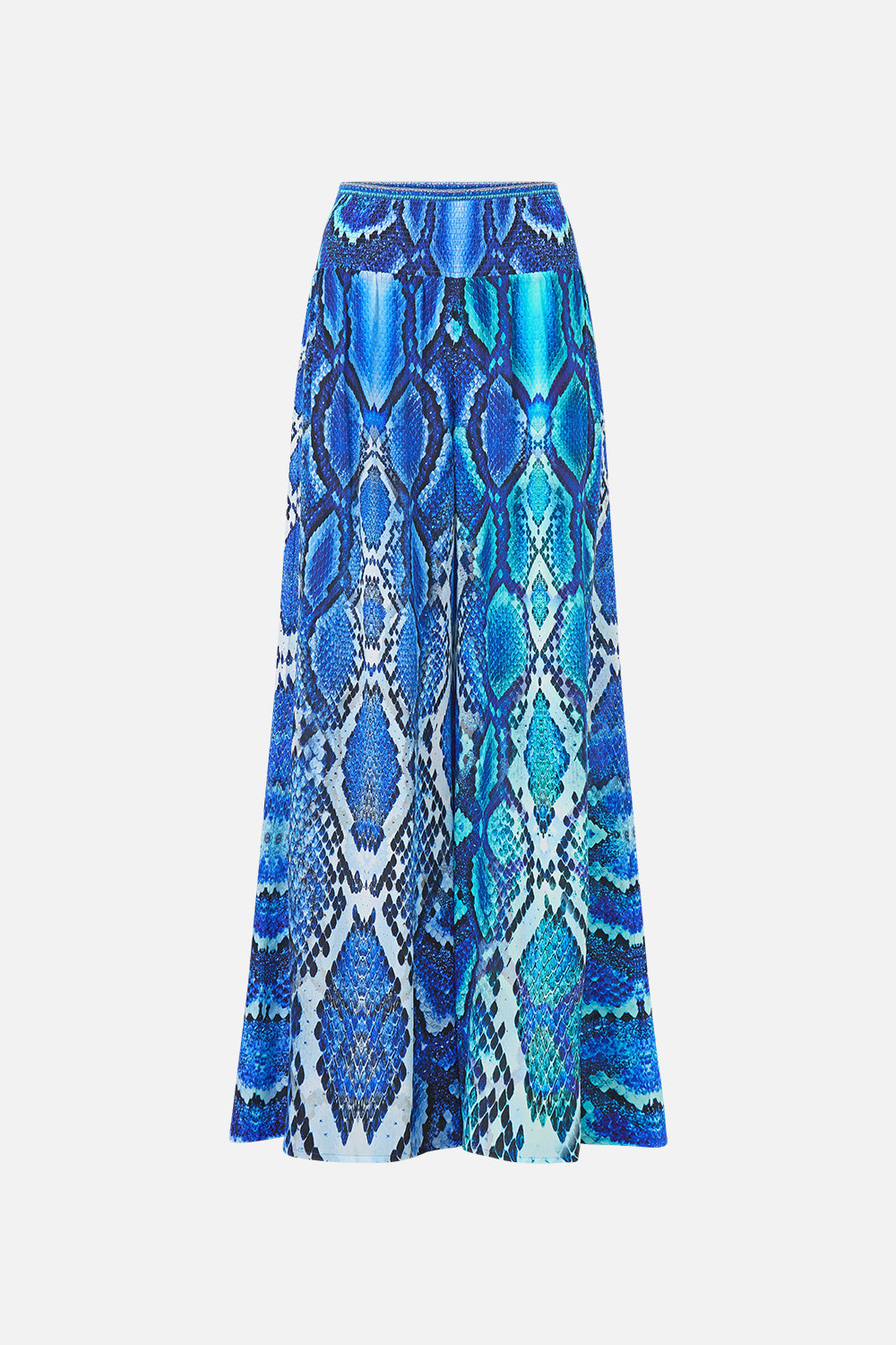 The CAMILLA GATHERED HIGH WAIST BIKINI BOTTOM WITH TIE BACK THE CALL OF CATALONIA in our  print.