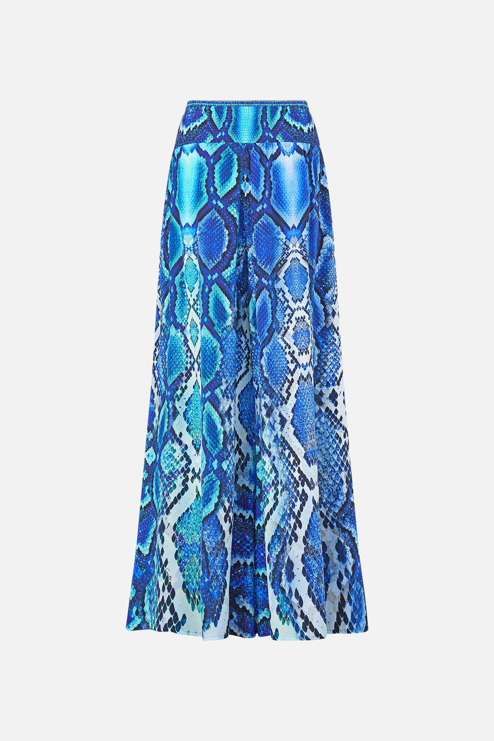 The CAMILLA GATHERED HIGH WAIST BIKINI BOTTOM WITH TIE BACK THE CALL OF CATALONIA in our  print.