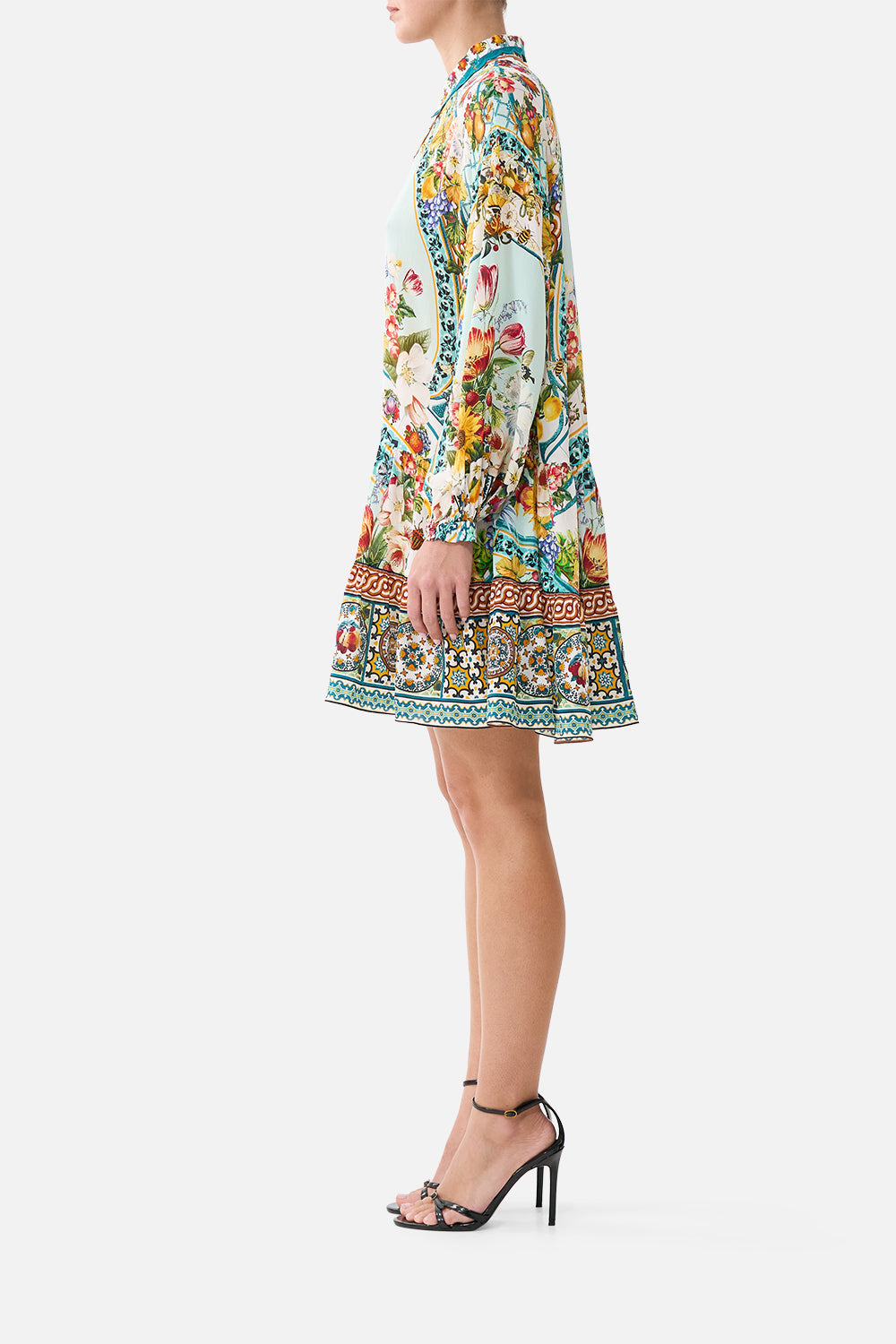 LONG SLEEVE TIERED SHORT DRESS MAGIC OF THE MERCADO