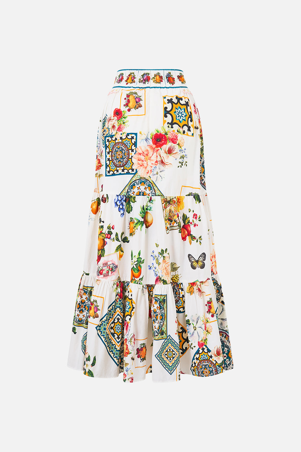 The CAMILLA NORTH SOUTH TOTE MAGIC OF THE MERCADO in our  print.