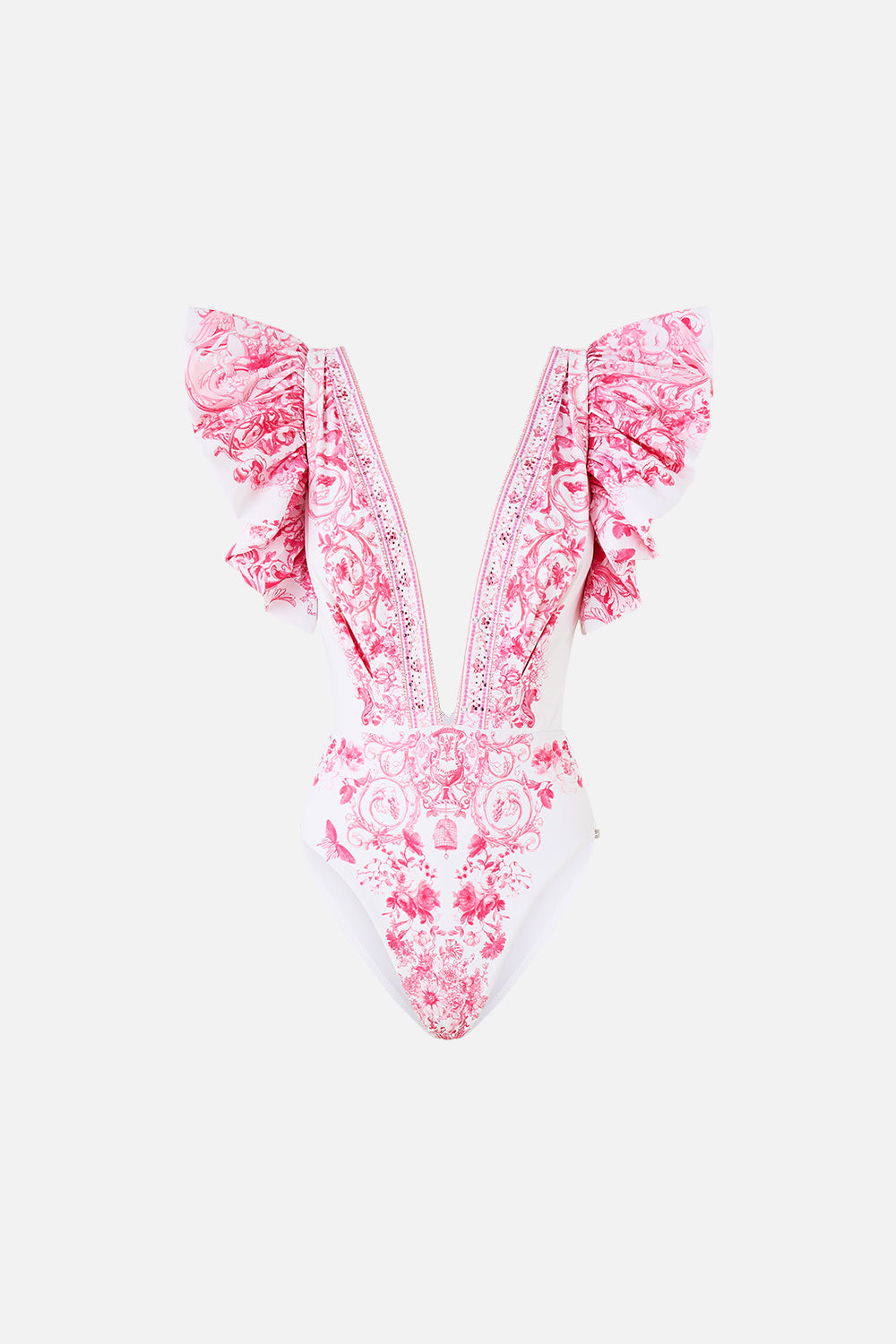 The CAMILLA LONG BUTTON FRONT DRESS TAURUS RISING in our  print.