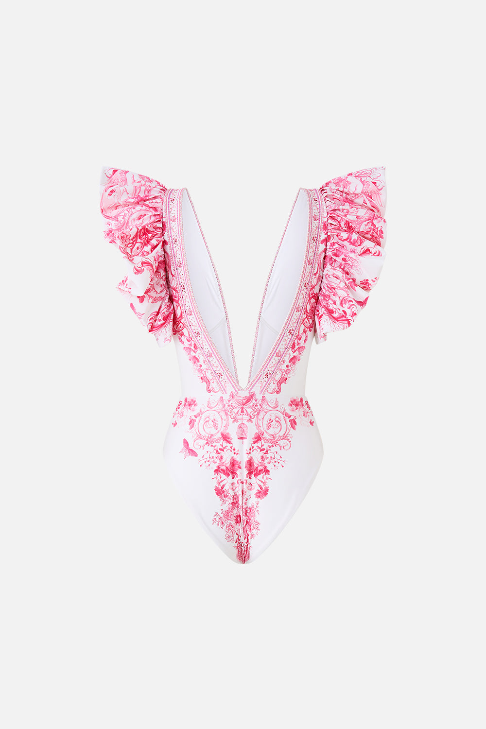 The CAMILLA LONG BUTTON FRONT DRESS TAURUS RISING in our  print.