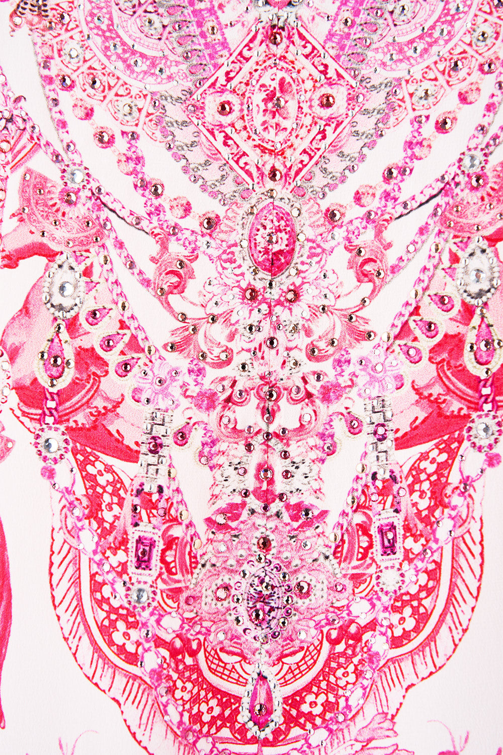 The CAMILLA SHORT SLEEVE CAMP COLLARED SHIRT TAURUS RISING in our  print.