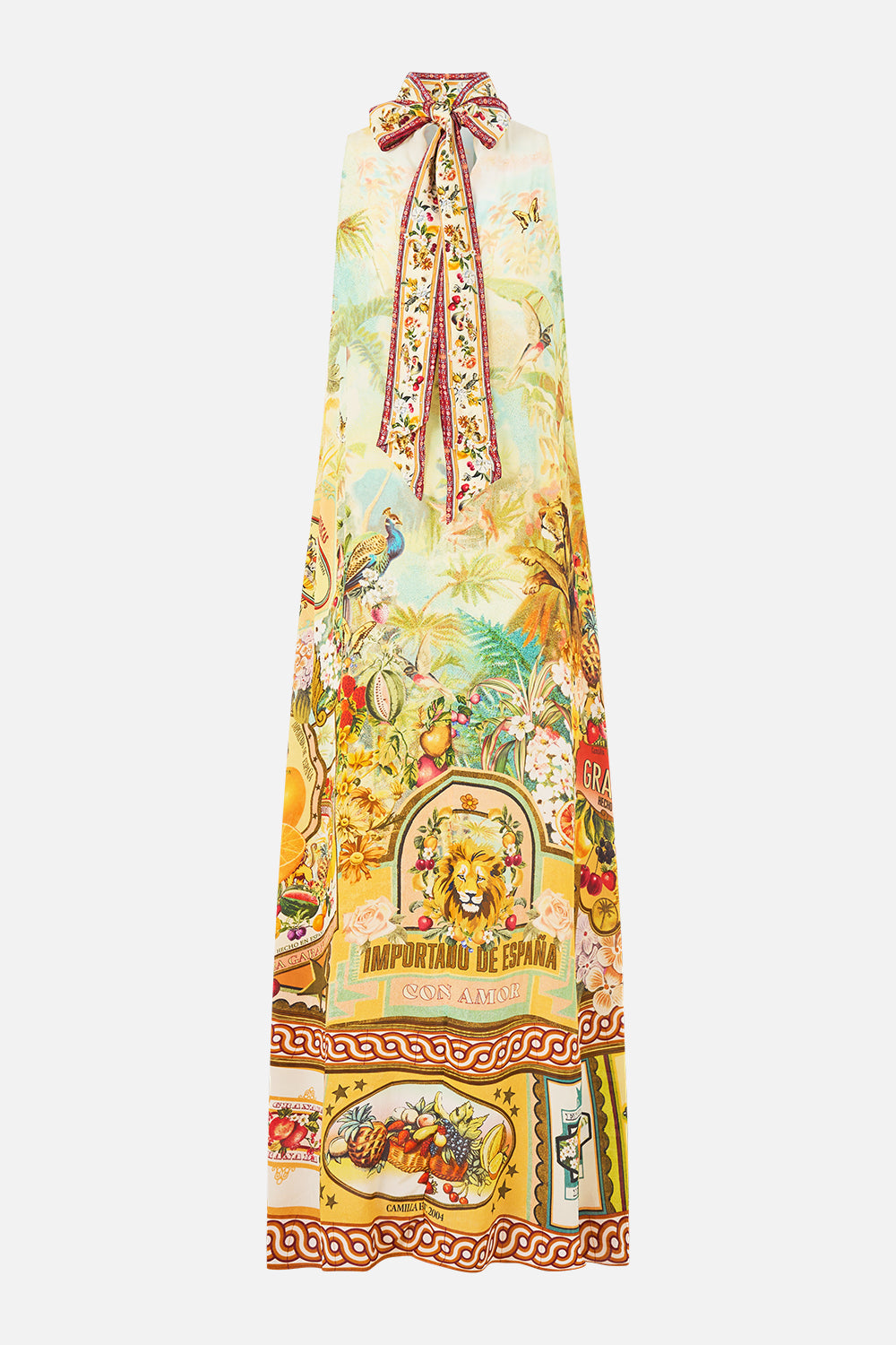 The CAMILLA WOVEN SHORT SARONG W TASSELS CHINOISERIE CHILD in our  print.