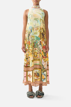 HIGH NECK DRESS WITH BACK NECK TIE VA VA VINTAGE