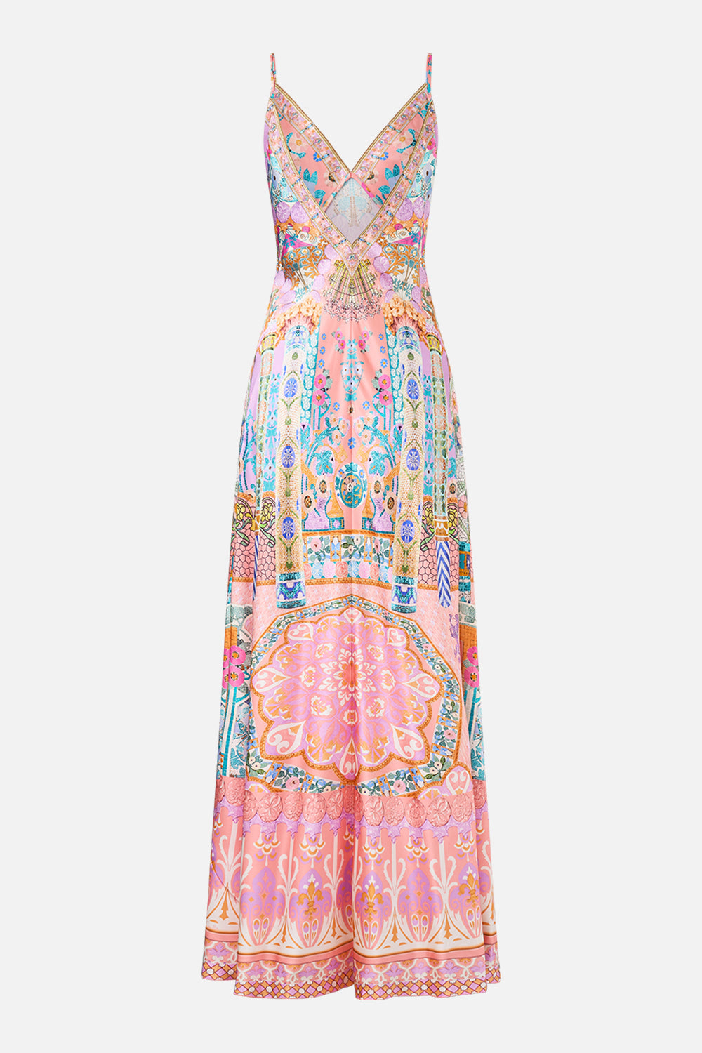 The CAMILLA TIE SLEEVE SHORT V NECK KAFTAN SISI SOCIETY in our  print.