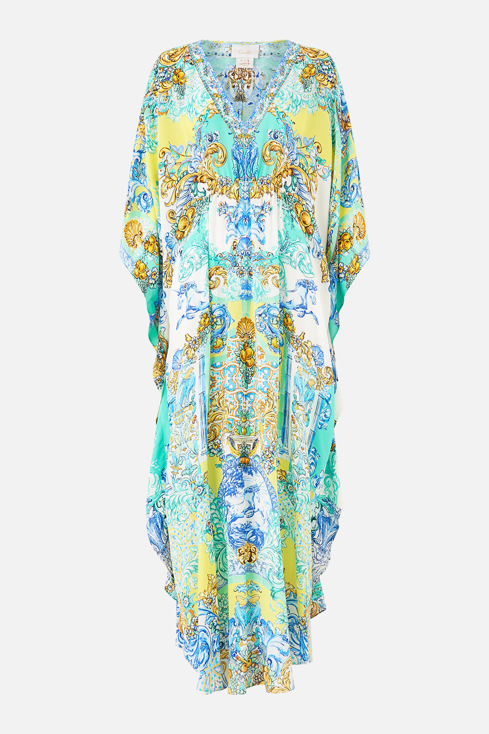 The CAMILLA HIGH TRI ONE PIECE W FRONT TRIM PALACE ZOOLOGY in our  print.