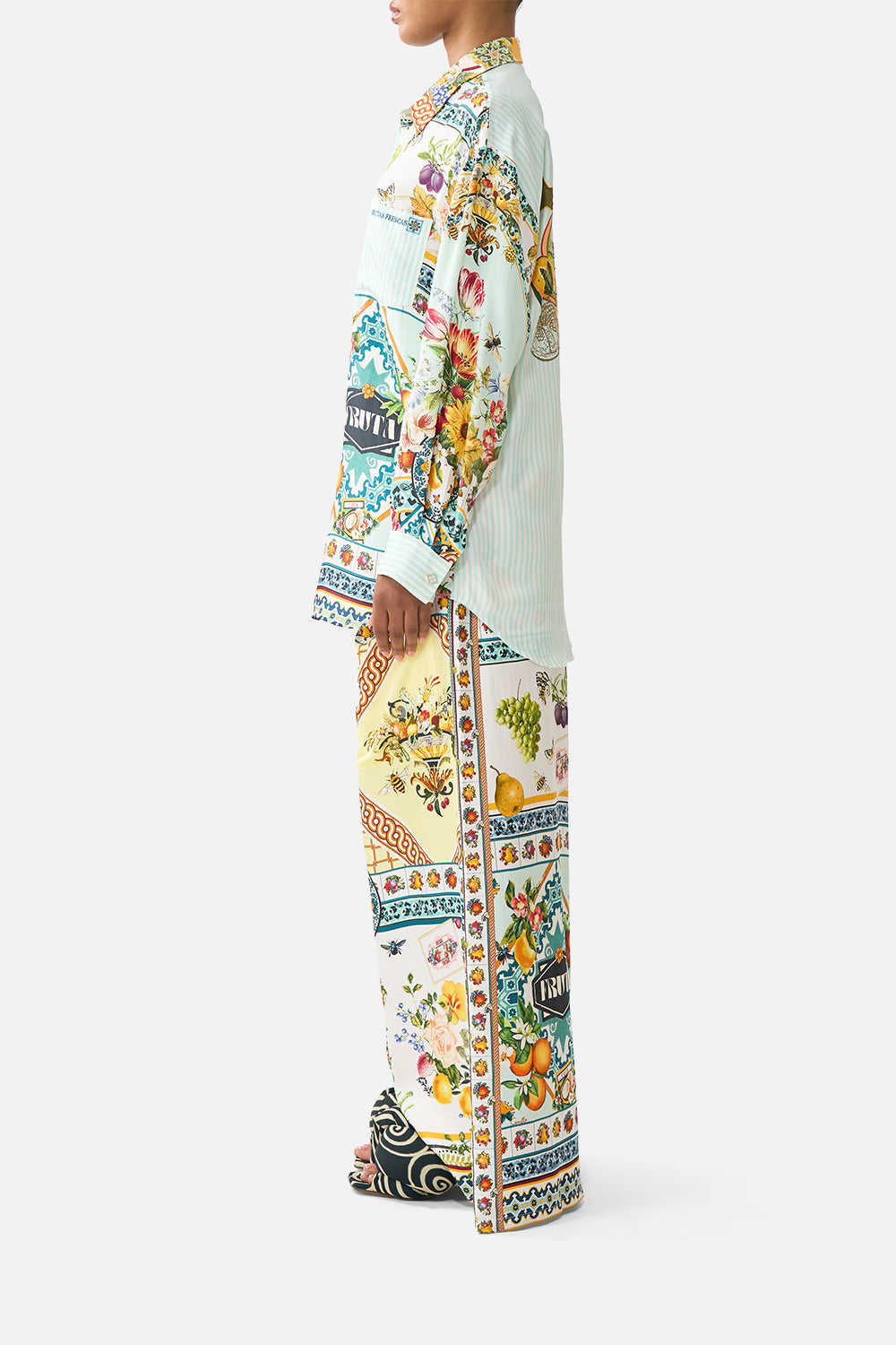 The CAMILLA PANELLED BODICE ONE PIECE W TIE STRAPS CHINOISERIE CHILD in our CHINOISERIE CHILD print.