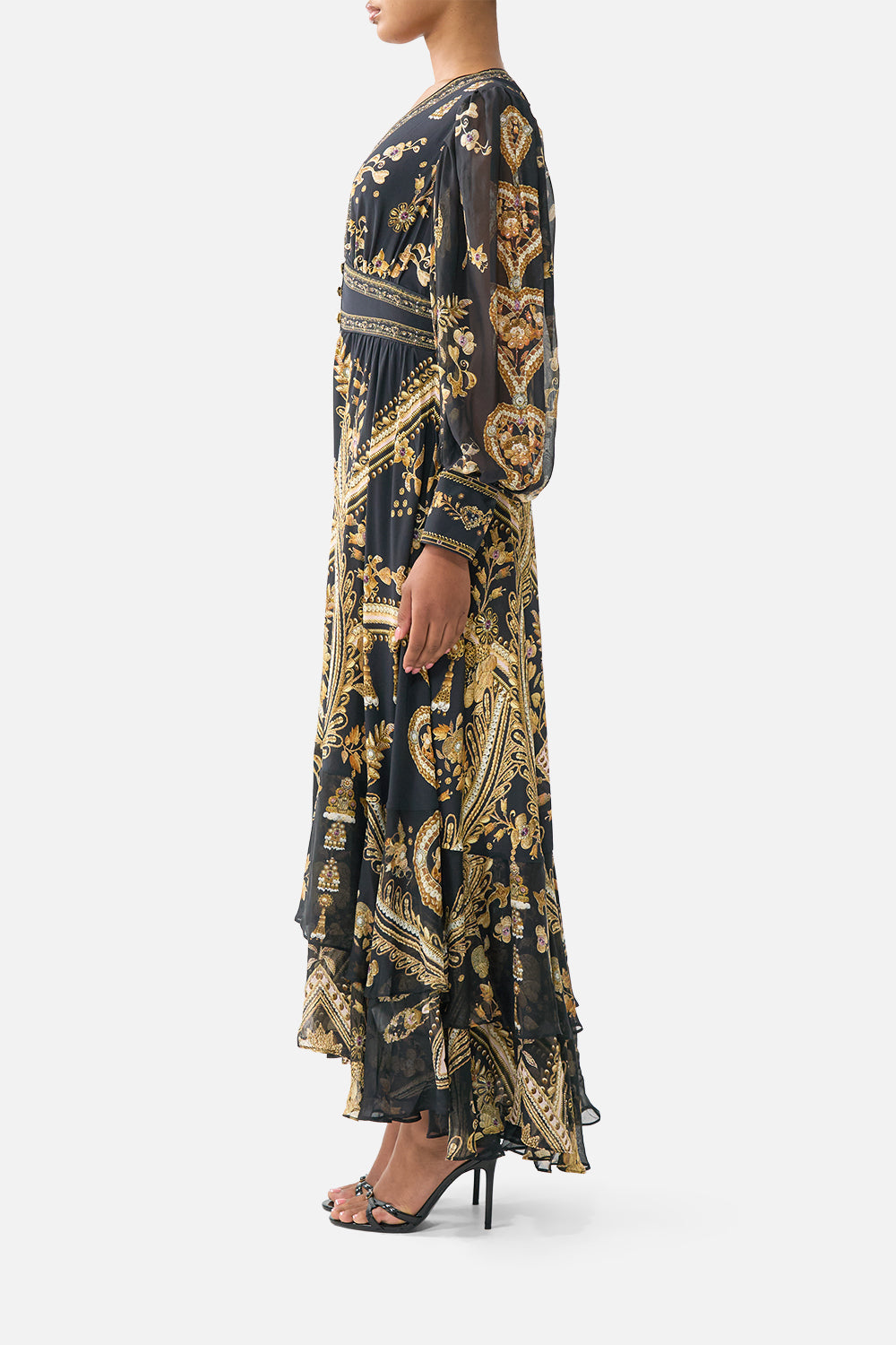 The CAMILLA BELLE EMBELLISHED SLIPPER LEOTIGRA LAND in our LEOTIGRA LAND print.