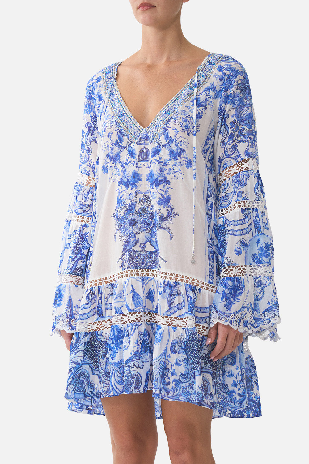 The CAMILLA JERSEY LONG SLEEVE TOP WITH HARDWARE MUSEUM MEMOIRS in our  print.