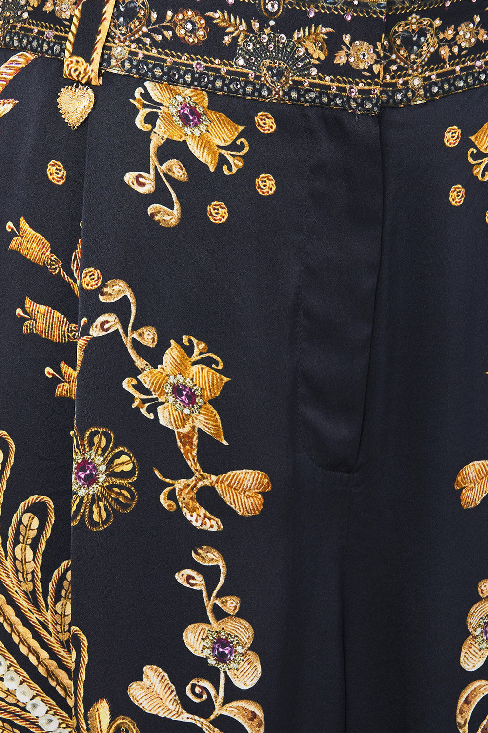 The CAMILLA GOWN WITH DRAPED OPEN BACK A BELOVED BOUDOIR in our  print.