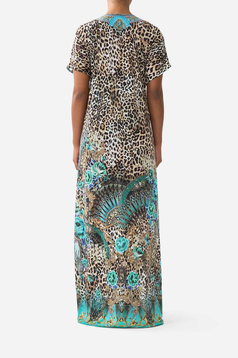 FRONT SPLIT BEACH MAXI DRESS W CHAIN FLAMENCO EUPHORIA
