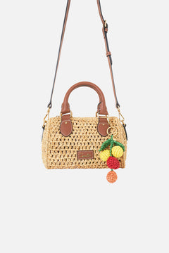 BARREL BAG WITH LEATHER TRIMS VA VA VINTAGE