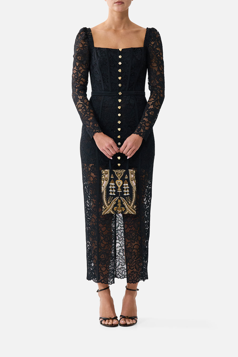 The CAMILLA WIDE LEG TROUSER WITH FRONT POCKETS WANDERLUST EMPIRE in our  print.