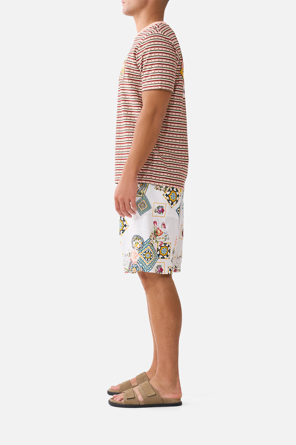 The CAMILLA SLIM FIT ROUND NECK T-SHIRT TORERO LIBERTINE in our  print.