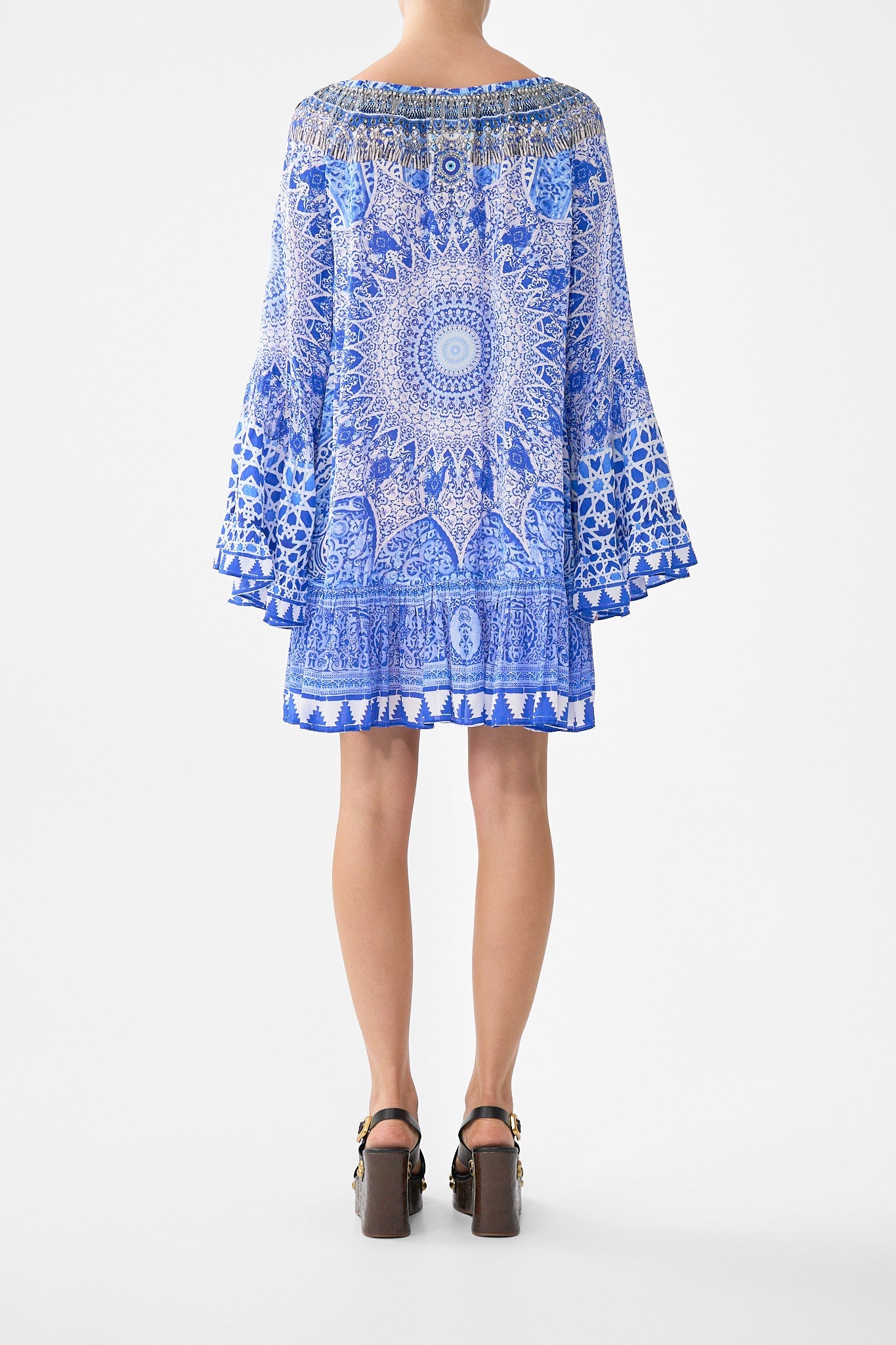 The CAMILLA ONE SHOULDER JERSEY DRESS HEIRLOOM EMPIRE in our  print.