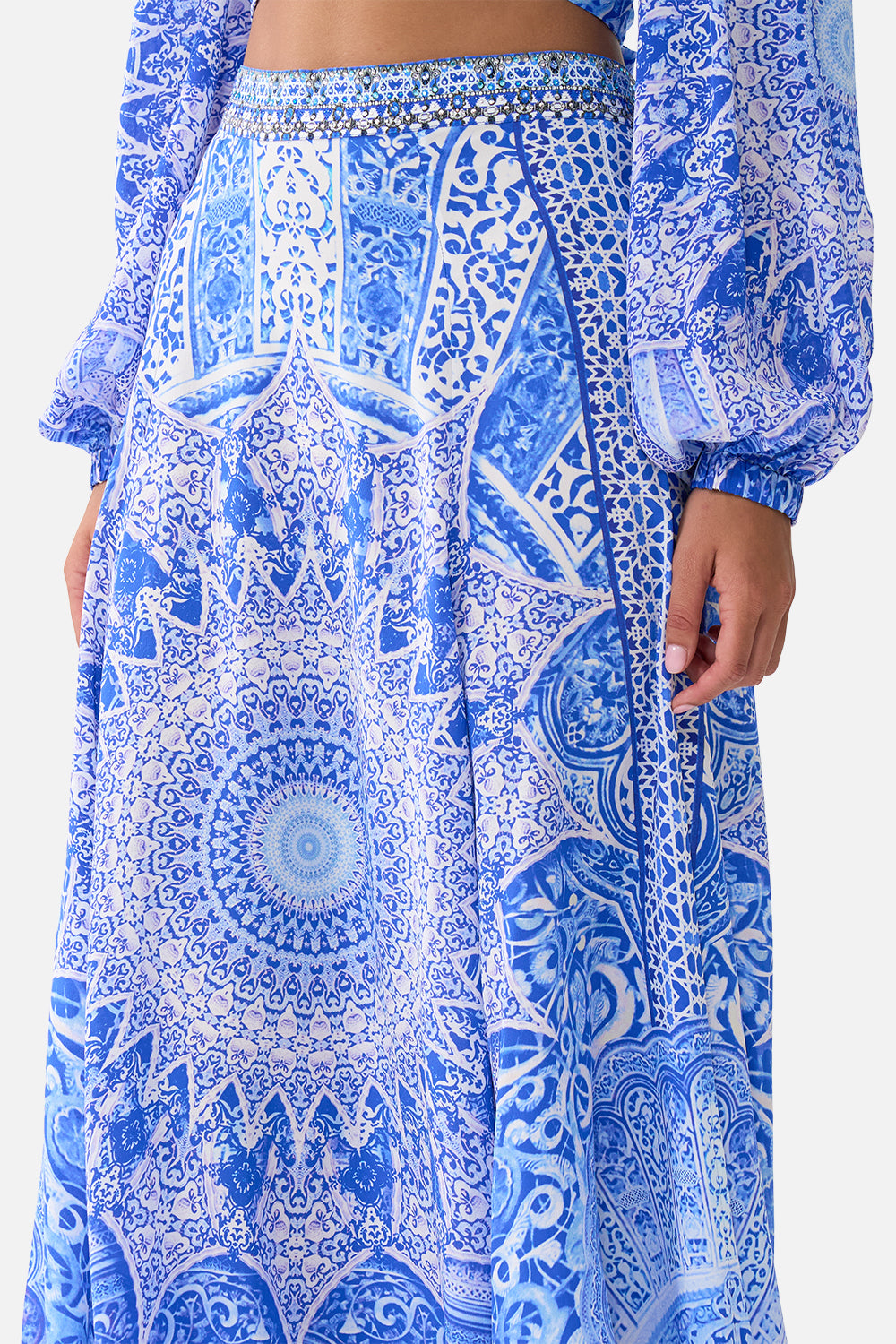 PANELLED FLARED LONG SKIRT THE BOSPHOROUS