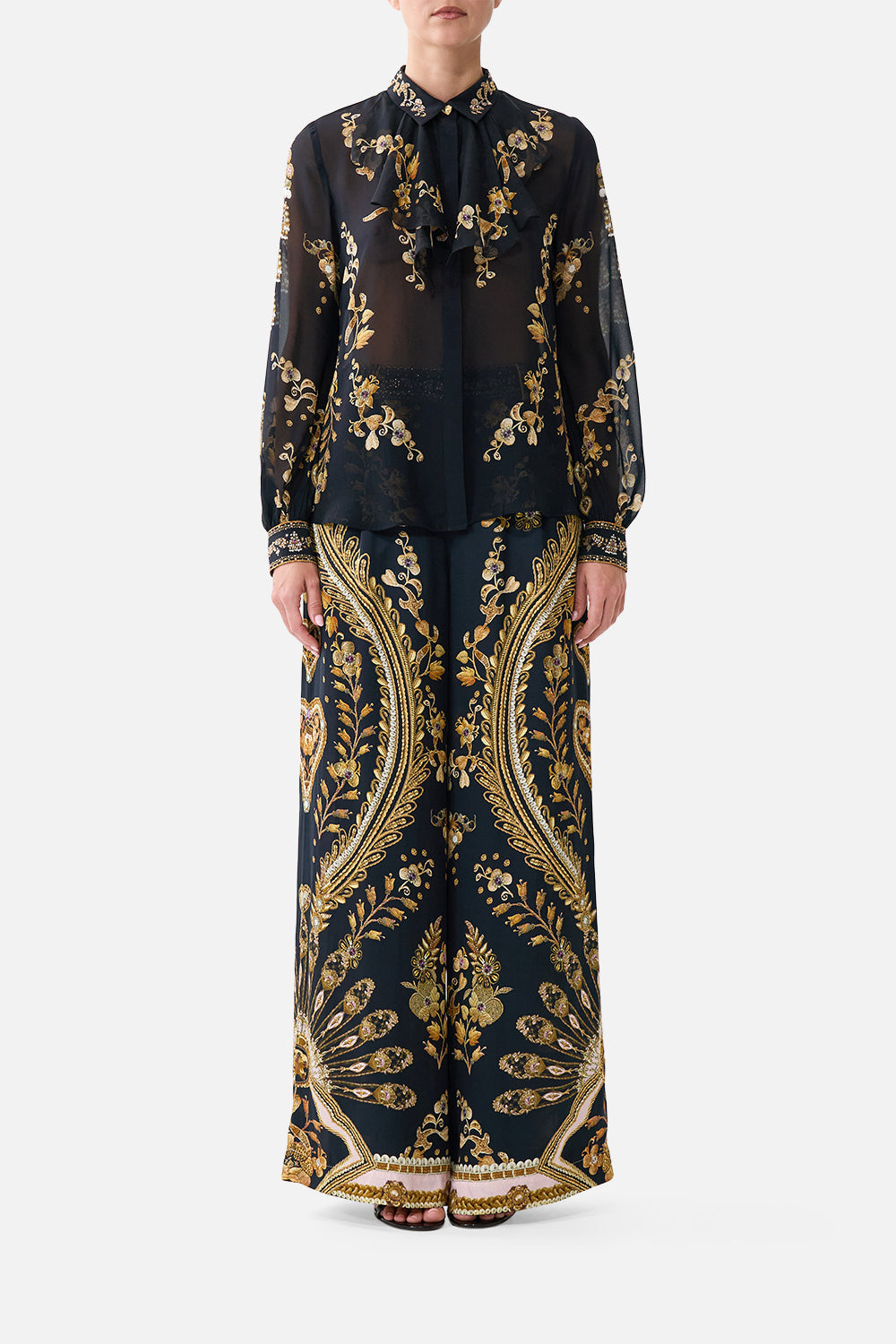 The CAMILLA SOFT HIGH TRI UNDERWIRE ONE PIECE FLAMENCO EUPHORIA in our  print.