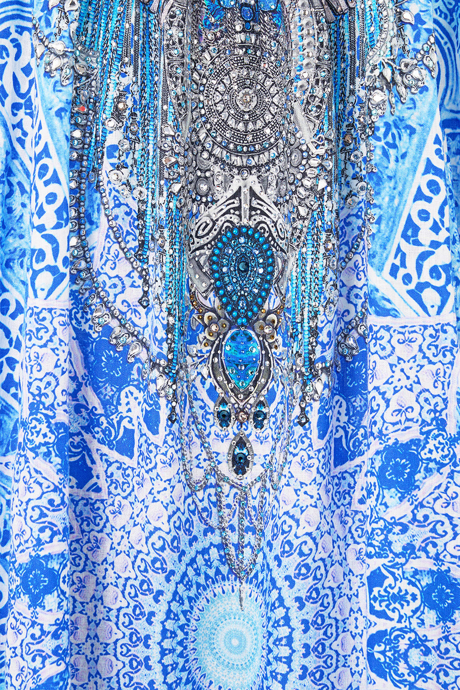 ELASTIC BODICE MIDI DRESS THE BOSPHOROUS