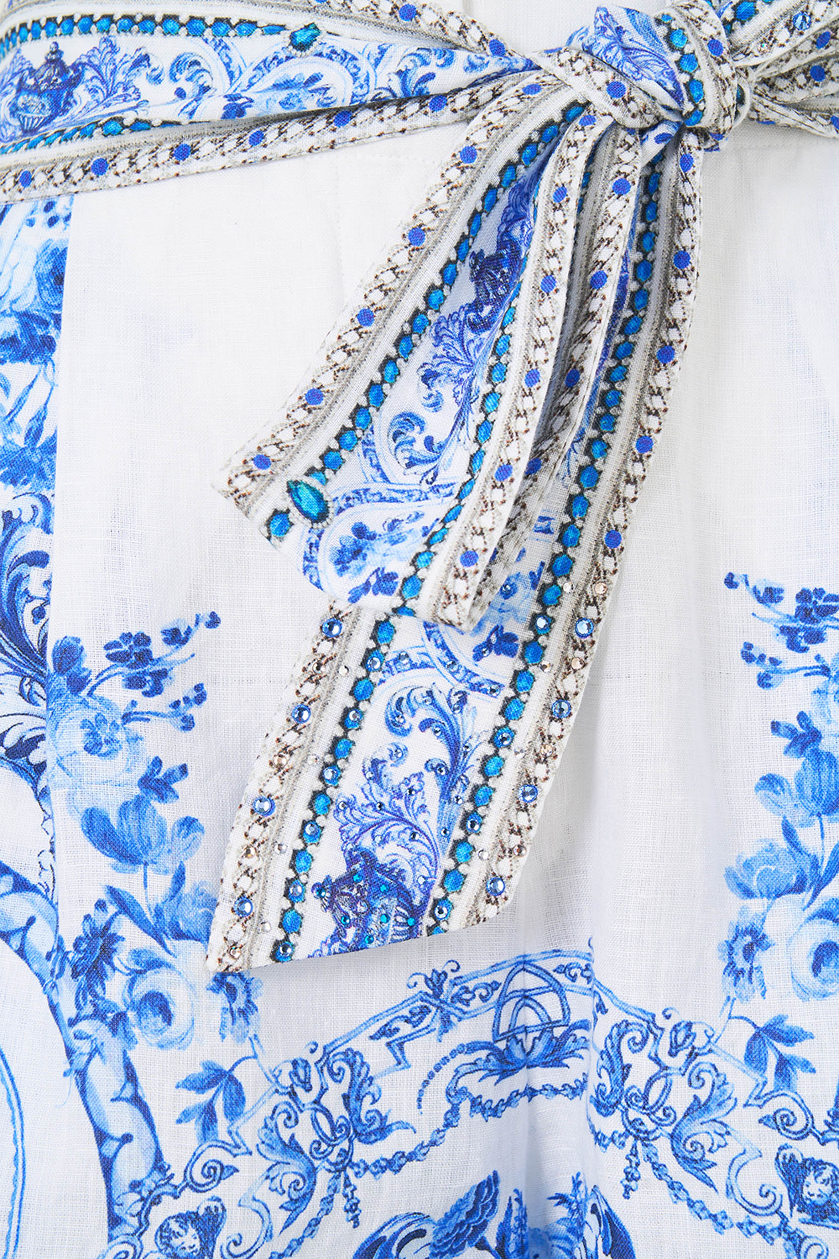 The CAMILLA LONG FIT AND FLARE DRESS ART FOR THE EMPRESS in our  print.