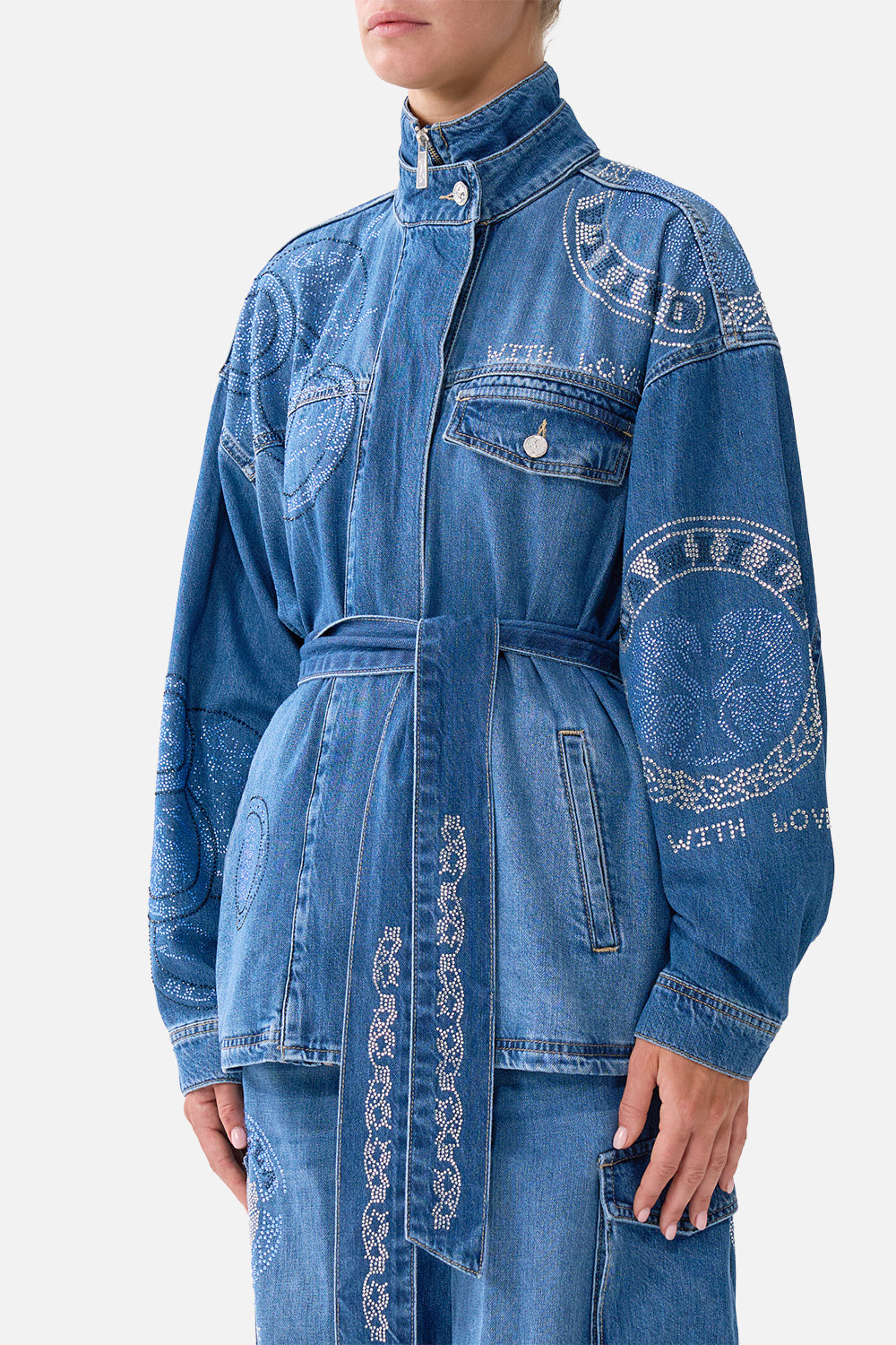 ALIKA HIGH NECK JACKET DENIM