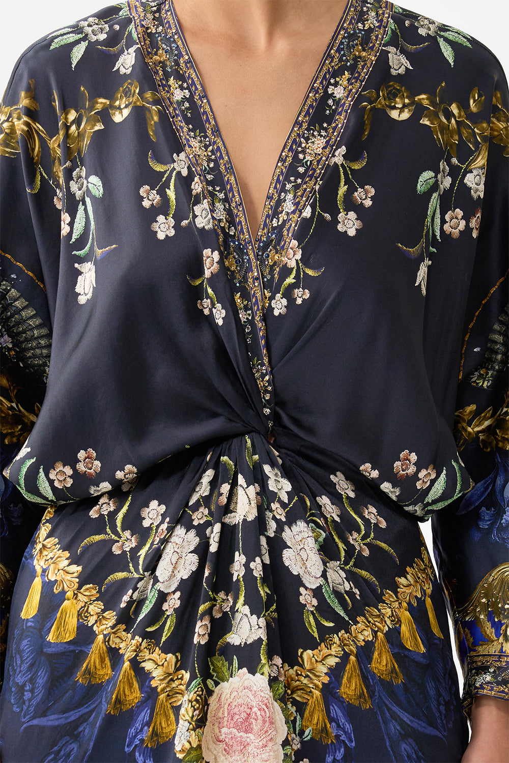 The CAMILLA OFF SHOULDER KAFTAN MEET ME IN MALLORCA in our MEET ME IN MALLORCA print.