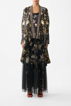 CROPPED SLEEVE LAYER WITH WAIST TIE FLAMENCO FOLKLORE