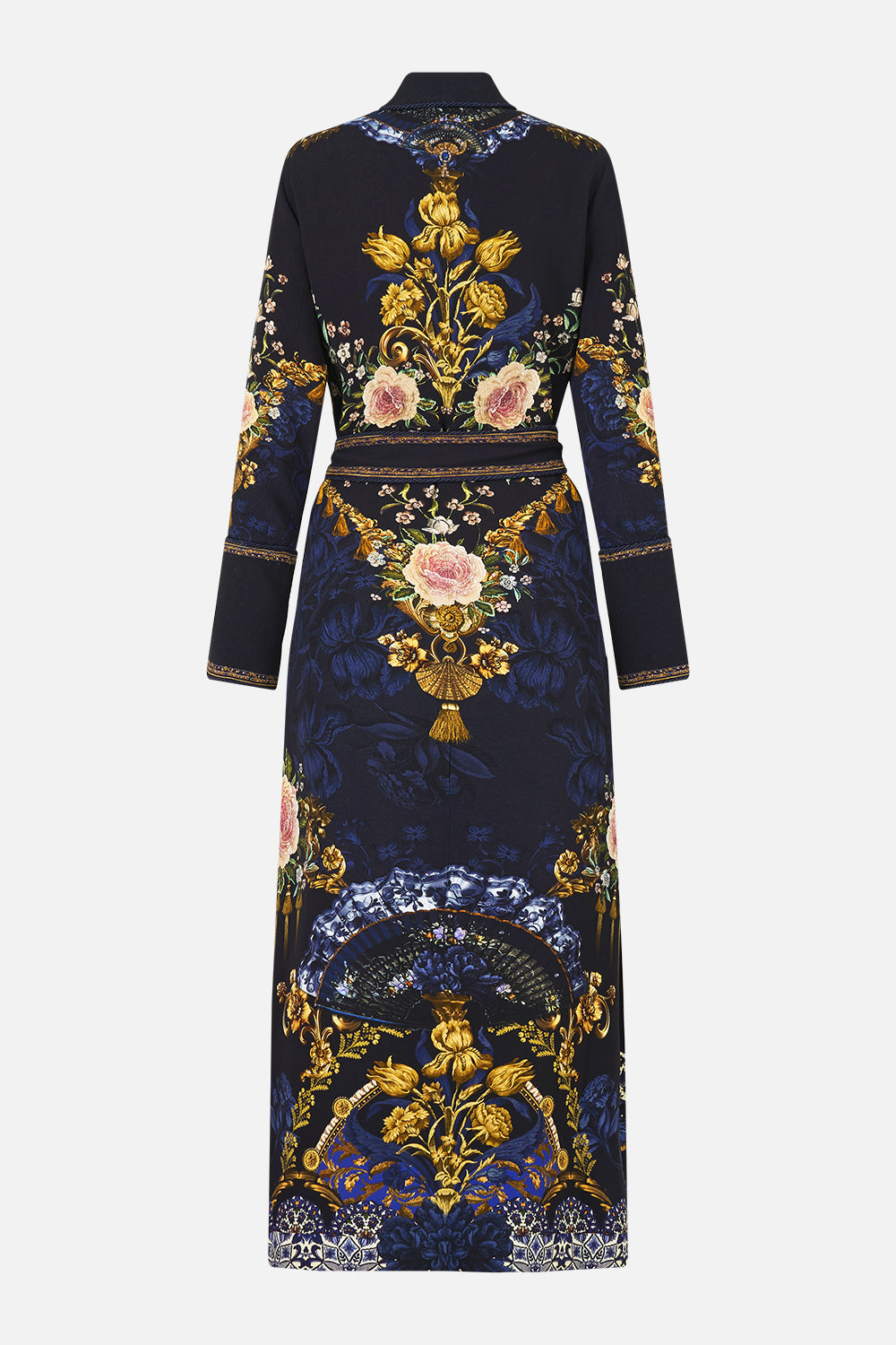 The CAMILLA TUCK FRONT SHORT WITH BELT CERAMIC PANORAMIC in our  print.