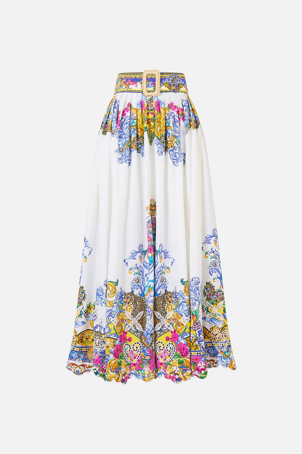 The CAMILLA SHORT SLEEVE CAMP COLLARED SHIRT DIAL UP THE TILES in our  print.