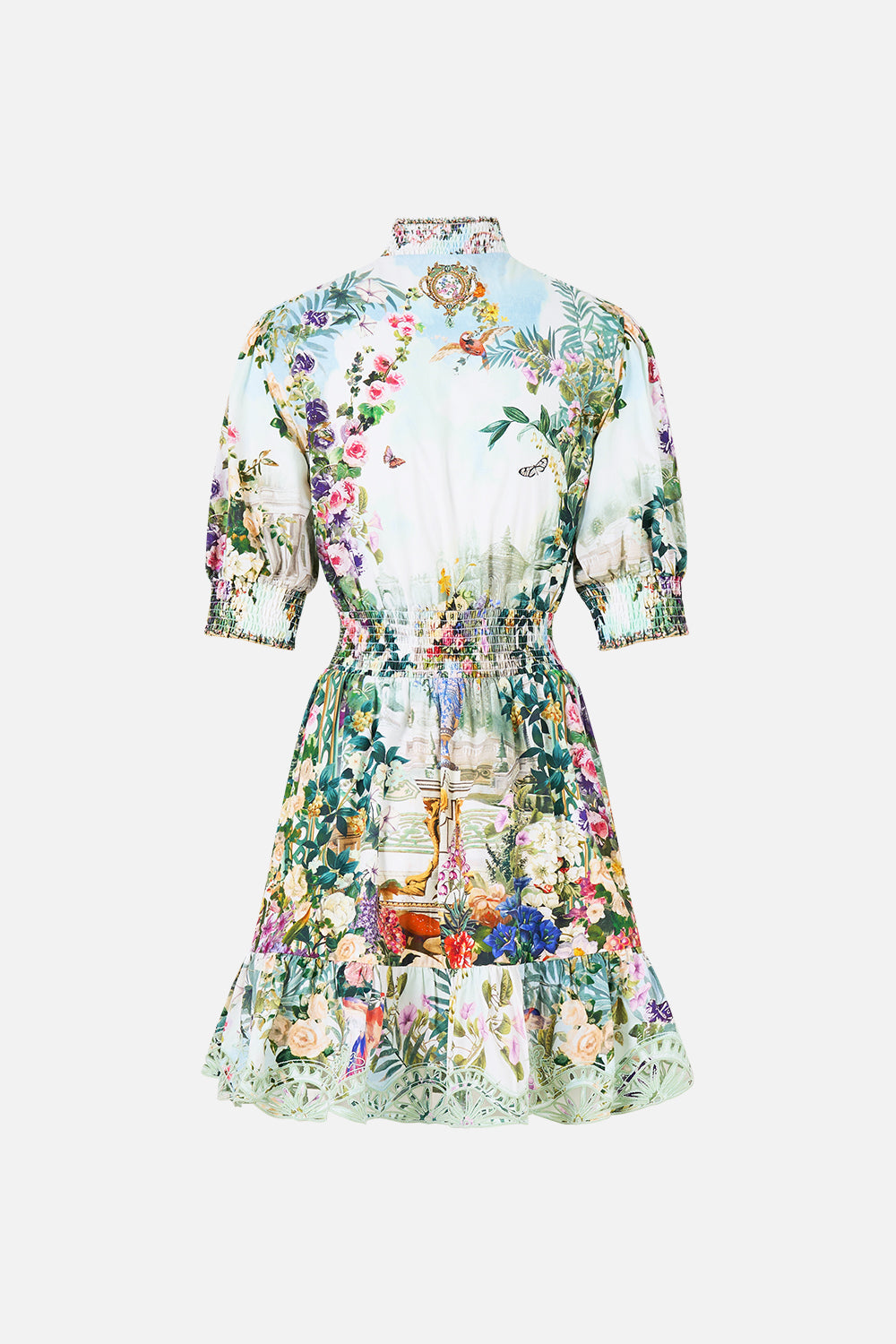 The CAMILLA SHORT DRESS WITH SHIRRED WAIST ART FOR THE EMPRESS