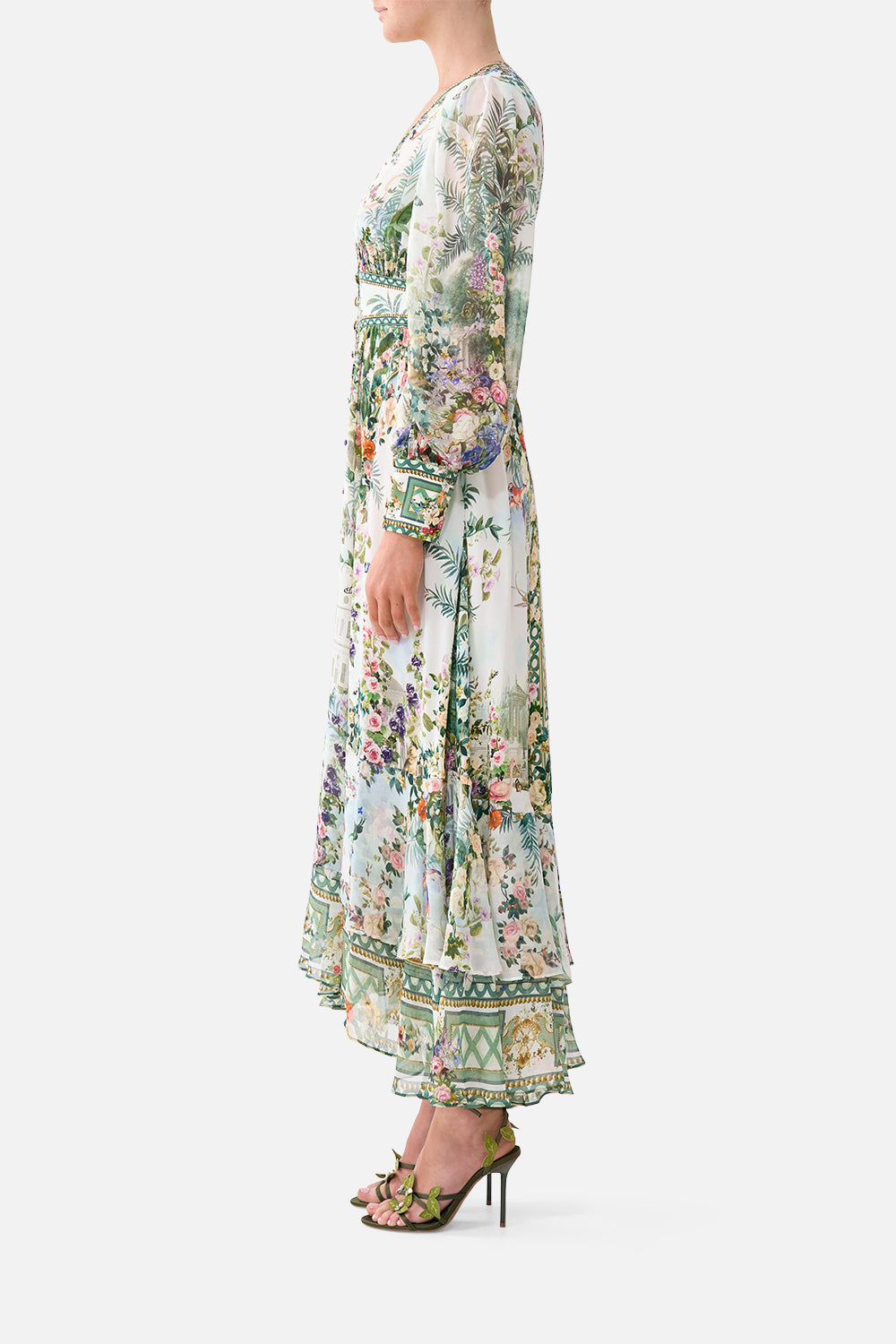 The CAMILLA LONG BUTTON FRONT DRESS ART FOR THE EMPRESS