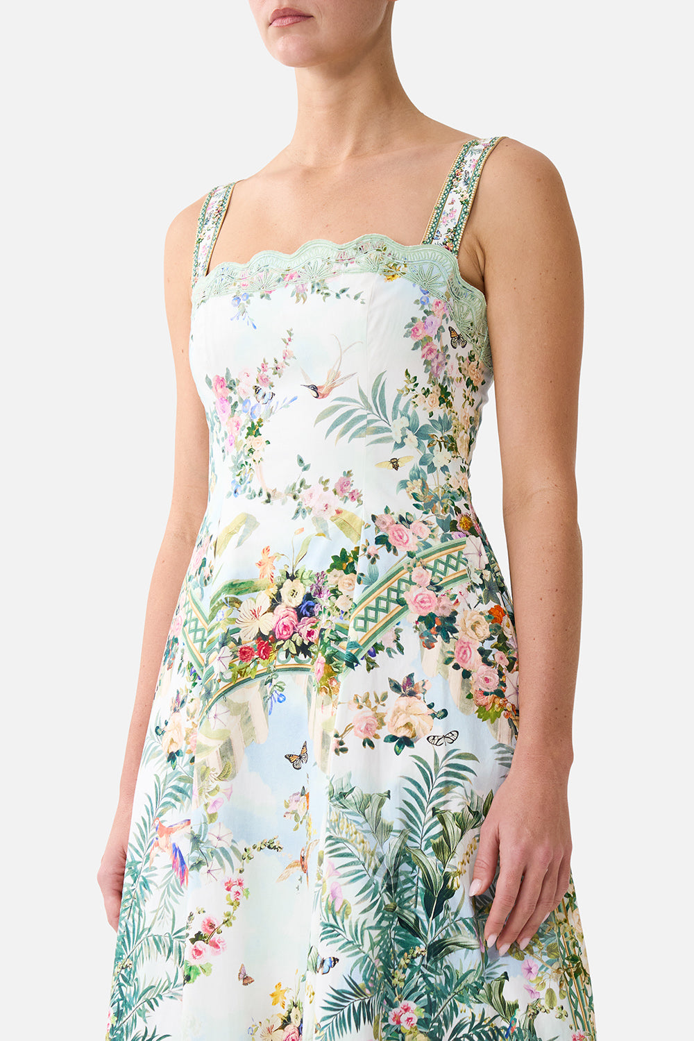 The CAMILLA LONG FIT AND FLARE DRESS ART FOR THE EMPRESS