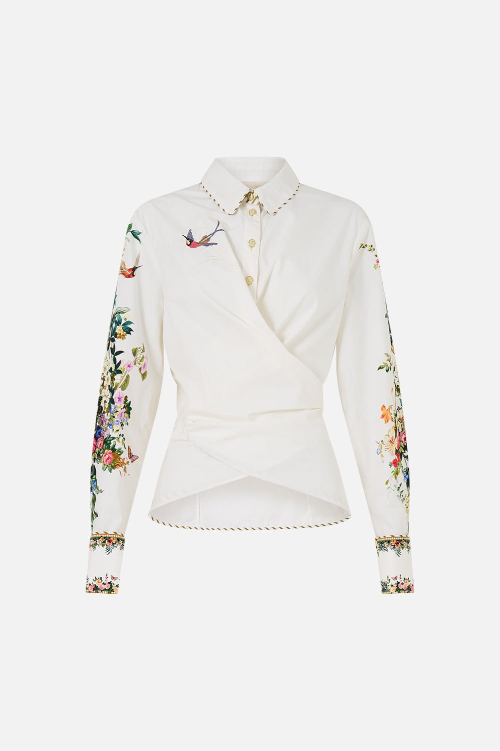 The CAMILLA FRONT WRAP SHIRT ART FOR THE EMPRESS