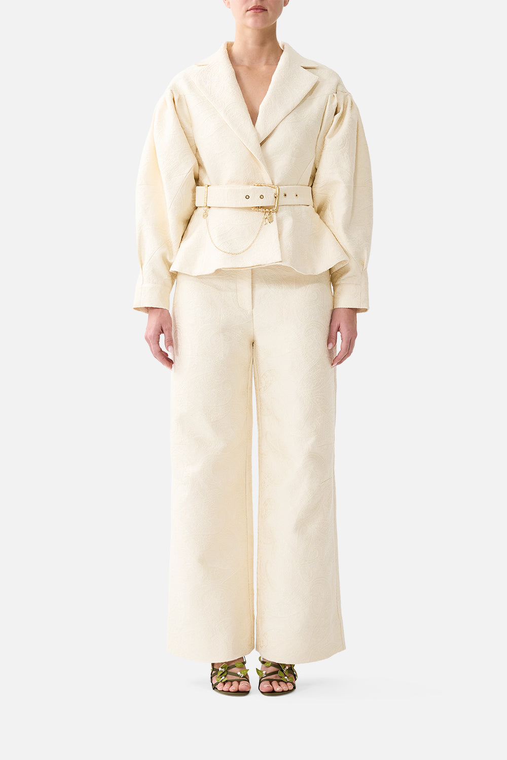 COLLARED JACKET WITH BELT MIDSUMMER MASTERPIECE