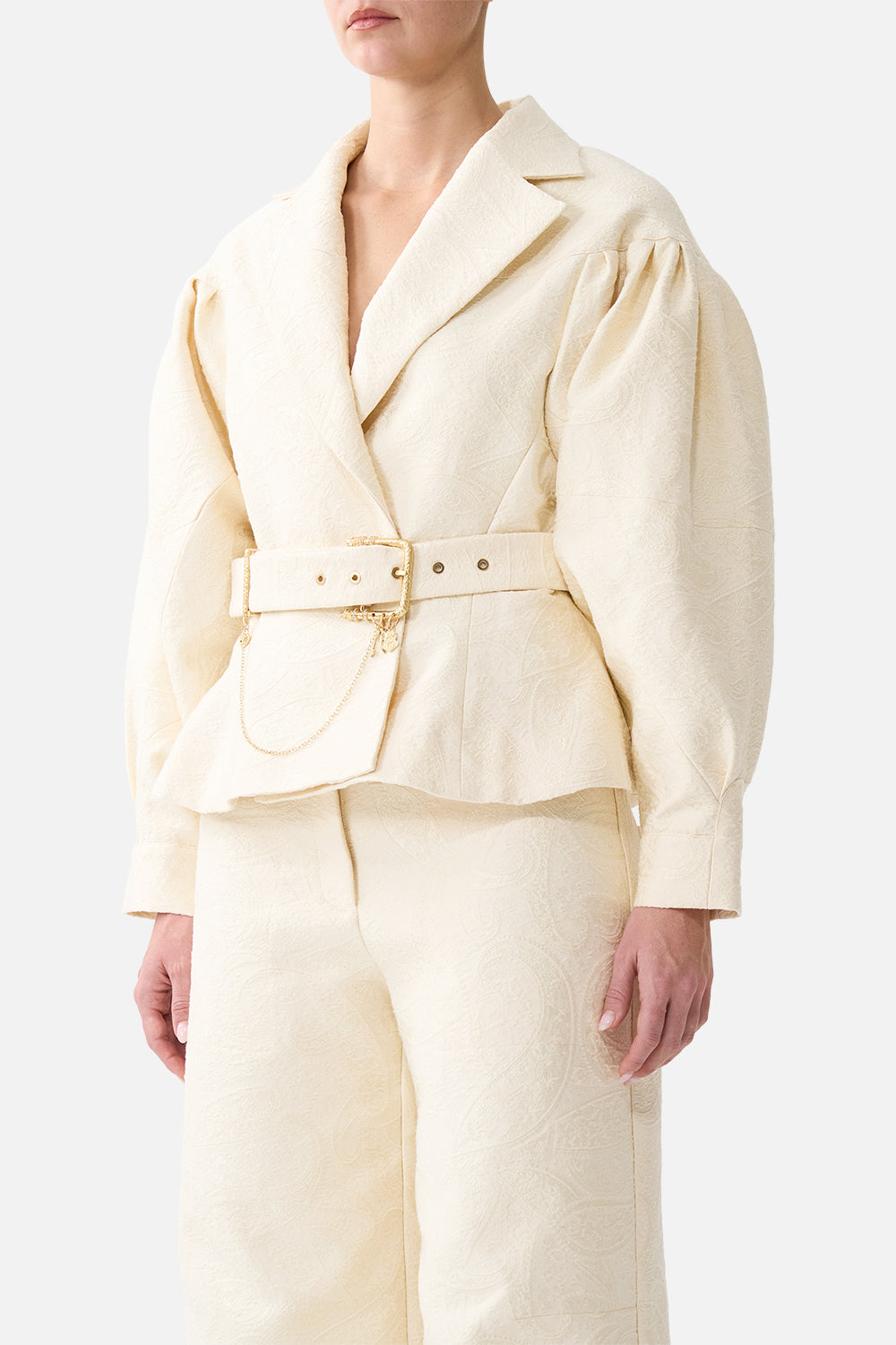 COLLARED JACKET WITH BELT MIDSUMMER MASTERPIECE