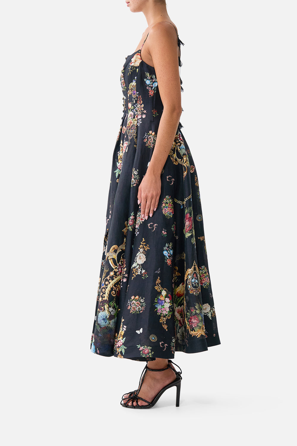 ROBE CORSET AVEC LONGUE JUPE ÉVASÉE NIGHT GARDEN