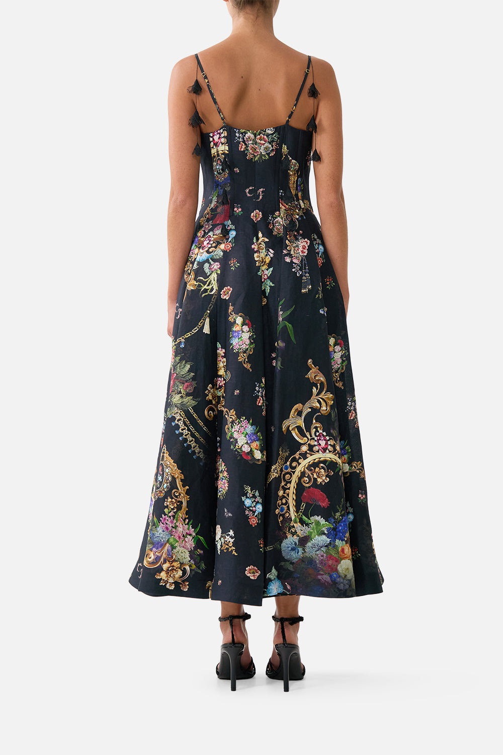 ROBE CORSET AVEC LONGUE JUPE ÉVASÉE NIGHT GARDEN