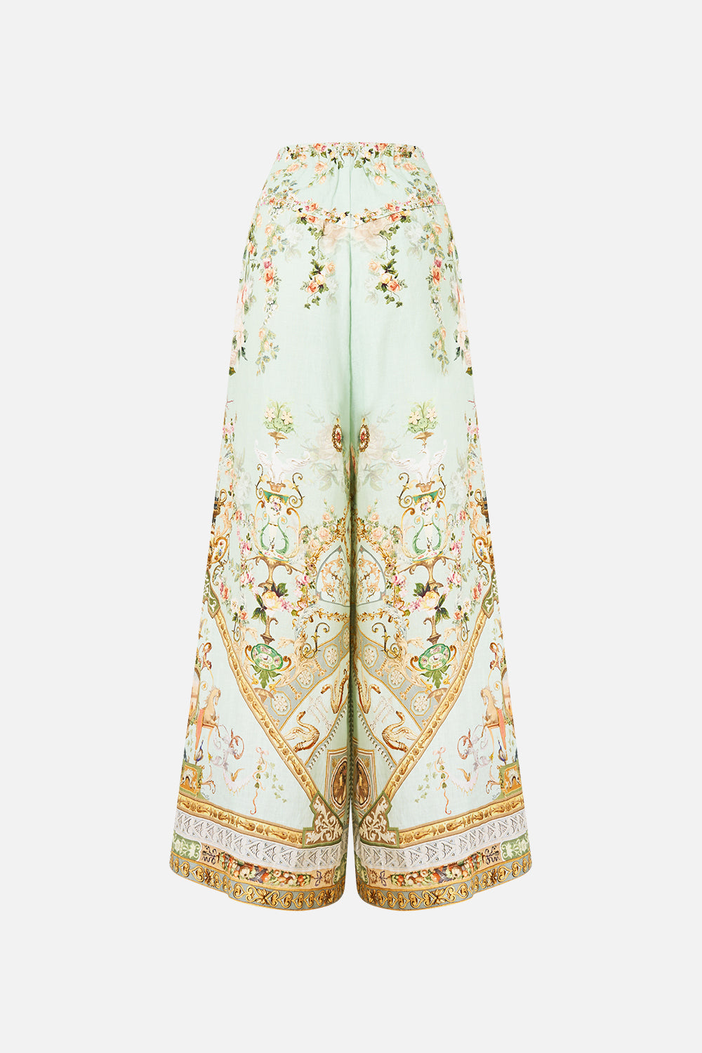 The CAMILLA CORSET WAIST WIDE LEG PANT WILDFLOWER WUNDERLAND