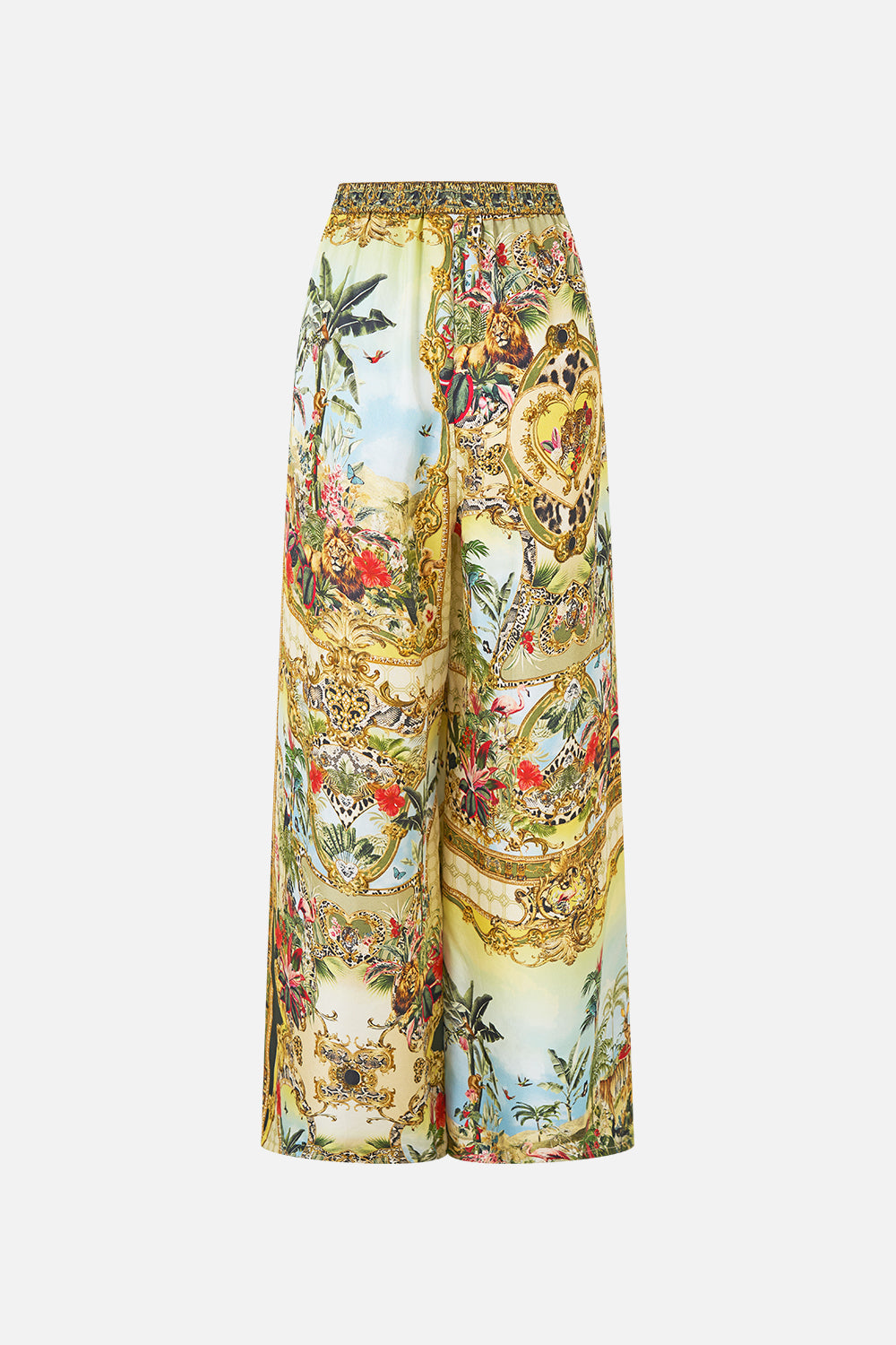 The CAMILLA Wide Leg Trouser With Front Pockets Wanderlust Empire in our Wanderlust Empire print.
