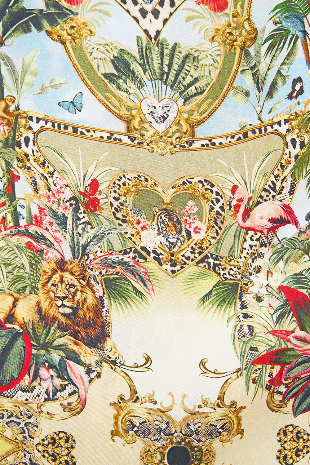 The CAMILLA Wide Leg Trouser With Front Pockets Wanderlust Empire in our Wanderlust Empire print.