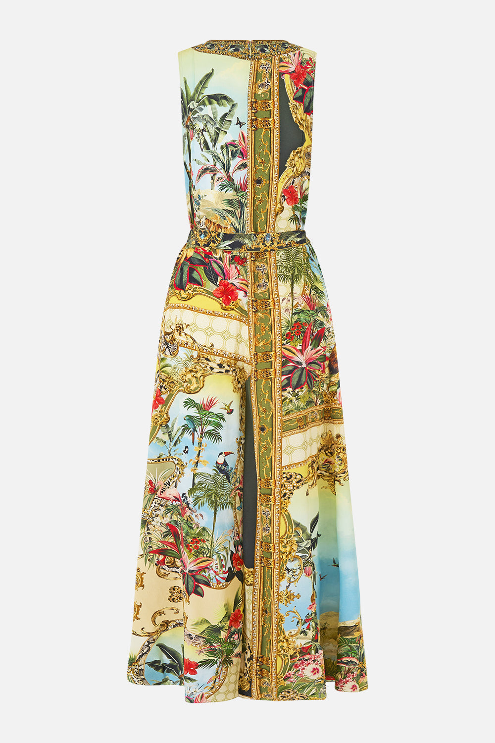 The CAMILLA Flared Jumpsuit Wanderlust Empire in our Wanderlust Empire print.